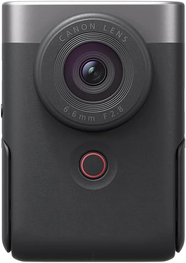 دوربین ولاگ کانن PowerShot V10 برای تولیدکنندگان محتوا، لنز واید 19 میلی‌متری، سنسور CMOS 1 اینچی، ویدیوی 4K، ردیابی چهره، میکروفون داخلی، تثبیت‌کننده تصویر، وب‌کم، پخش زنده، نقره‌ای