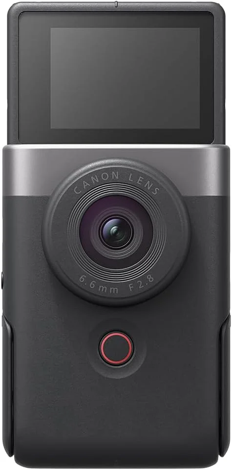 دوربین ولاگ کانن PowerShot V10 برای تولیدکنندگان محتوا، لنز واید 19 میلی‌متری، سنسور CMOS 1 اینچی، ویدیوی 4K، ردیابی چهره، میکروفون داخلی، تثبیت‌کننده تصویر، وب‌کم، پخش زنده، نقره‌ای