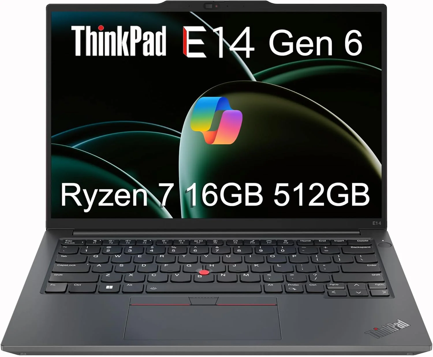 لپ تاپ تجاری لنوو ThinkPad E14 Gen 5 (صفحه نمایش 14 اینچی FHD+ ضد انعکاس نور، AMD Ryzen 7 7730U (بهتر از Intel i7-1355U)، 16 گیگابایت رم، 512 گیگابایت SSD)، نور پس زمینه، اثر انگشت، شارژ سریع، Wi-Fi 6، ویندوز 11 پرو با Copilot