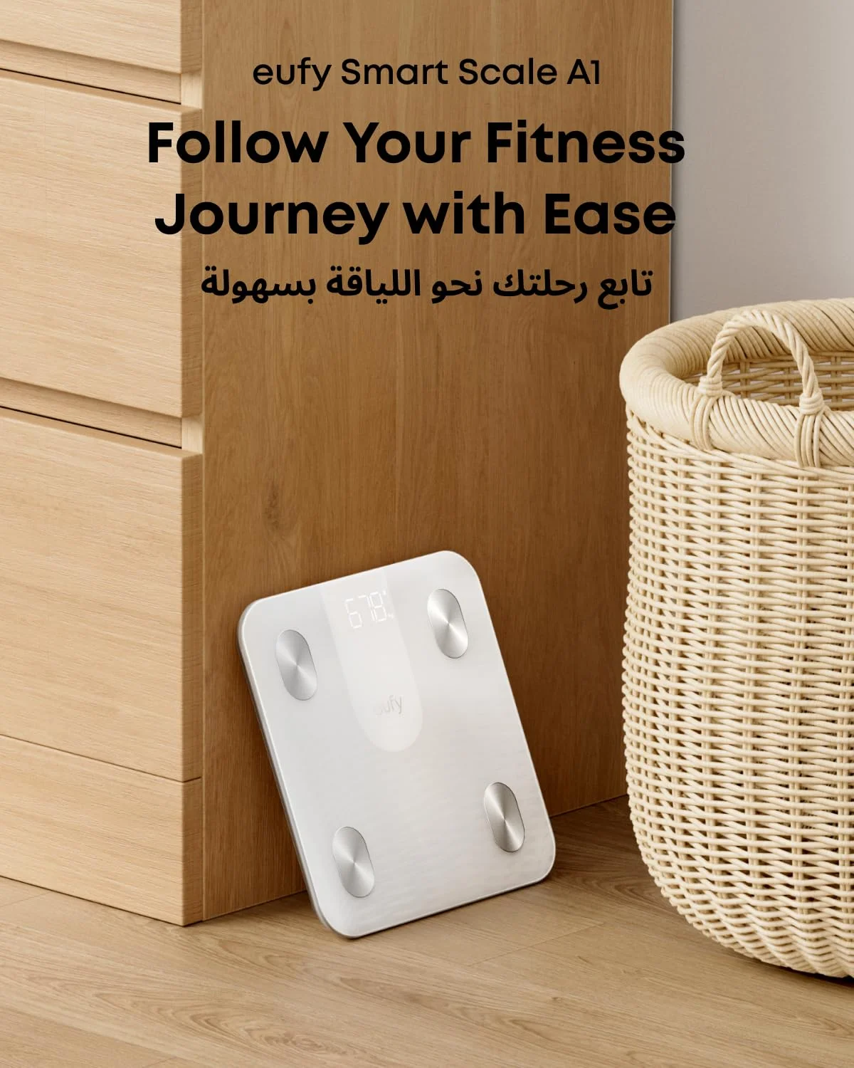 ترازو هوشمند Eufy مدل A1 با بلوتوث، ترازوی چربی بدن، ترازوی دیجیتال بی سیم حمام، 12 اندازه گیری، وزن/چربی بدن/BMI، تجزیه و تحلیل ترکیب بدن تناسب اندام، سفید ترازو هوشمند Eufy مدل A1 با بلوتوث، ترازوی چربی بدن، ترازوی دیجیتال بی سیم حمام، 12 اندازه گیری، وزن/چربی بدن/BMI، تجزیه و تحلیل ترکیب بدن تناسب اندام، سفید