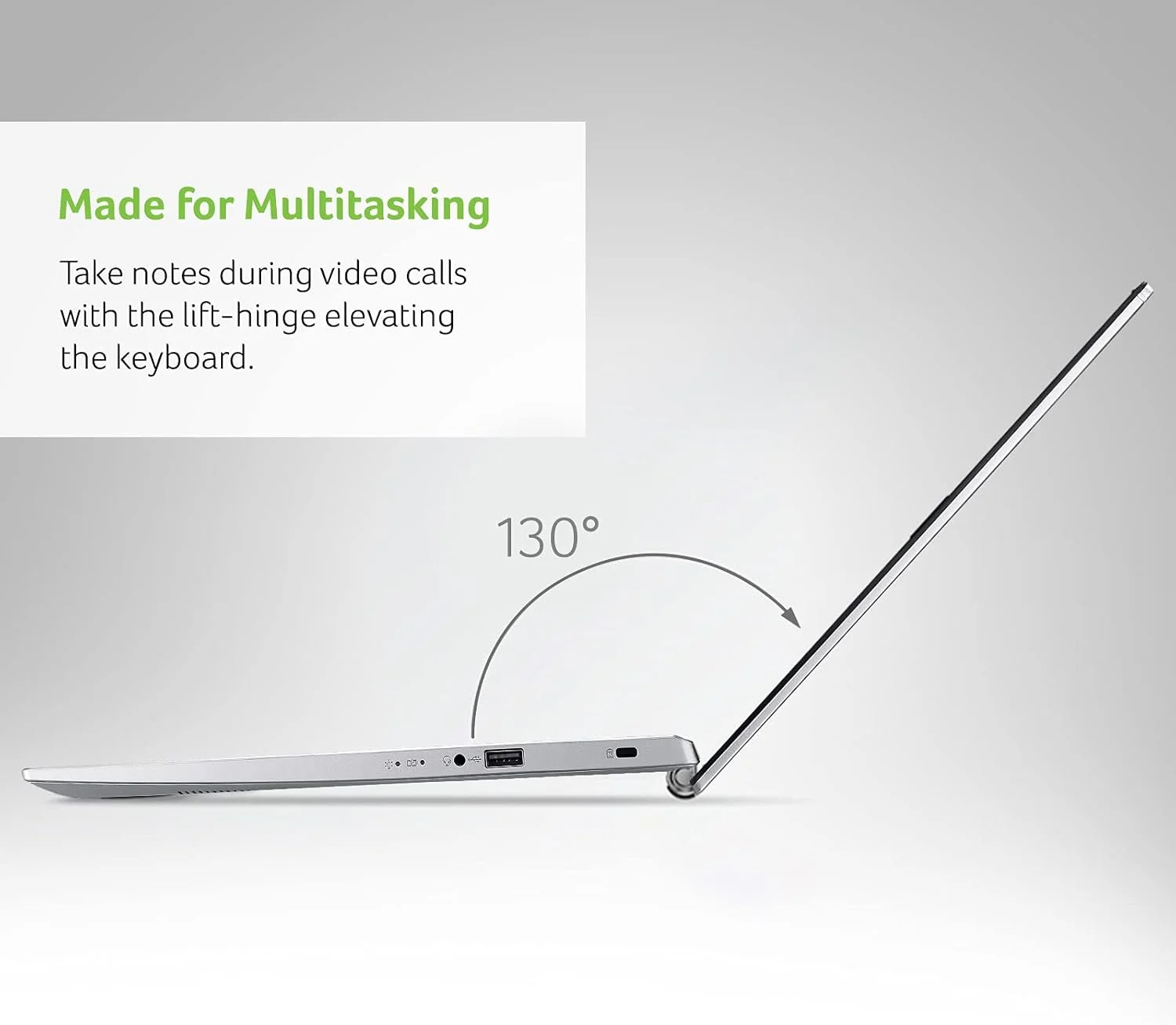 لپ تاپ باریک Acer Aspire 5 A515-56-347N - صفحه نمایش 15.6 اینچی Full HD IPS - پردازنده دو هسته ای نسل 11 اینتل i3-1115G4 - 8 گیگابایت DDR4 - 128 گیگابایت NVMe SSD - WiFi 6 - آمازون الکسا - ویندوز 11 هوم در حالت S لپ تاپ باریک Acer Aspire 5 A515-56-347N - صفحه نمایش 15.6 اینچی Full HD IPS - پردازنده دو هسته ای نسل 11 اینتل i3-1115G4 - 8 گیگابایت DDR4 - 128 گیگابایت NVMe SSD - WiFi 6 - آمازون الکسا - ویندوز 11 هوم در حالت S