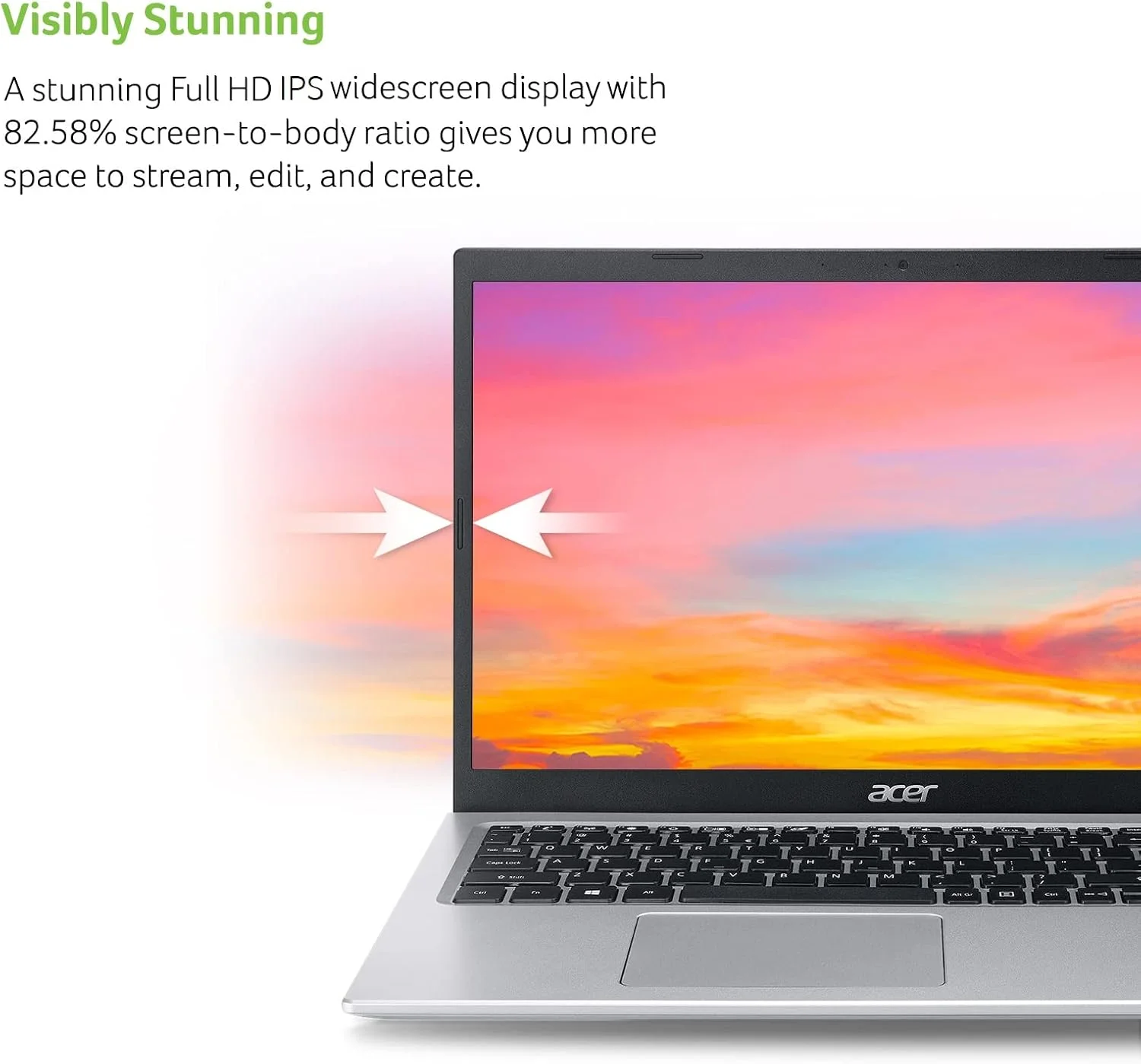 لپ تاپ باریک Acer Aspire 5 A515-56-347N - صفحه نمایش 15.6 اینچی Full HD IPS - پردازنده دو هسته ای نسل 11 اینتل i3-1115G4 - 8 گیگابایت DDR4 - 128 گیگابایت NVMe SSD - WiFi 6 - آمازون الکسا - ویندوز 11 هوم در حالت S لپ تاپ باریک Acer Aspire 5 A515-56-347N - صفحه نمایش 15.6 اینچی Full HD IPS - پردازنده دو هسته ای نسل 11 اینتل i3-1115G4 - 8 گیگابایت DDR4 - 128 گیگابایت NVMe SSD - WiFi 6 - آمازون الکسا - ویندوز 11 هوم در حالت S