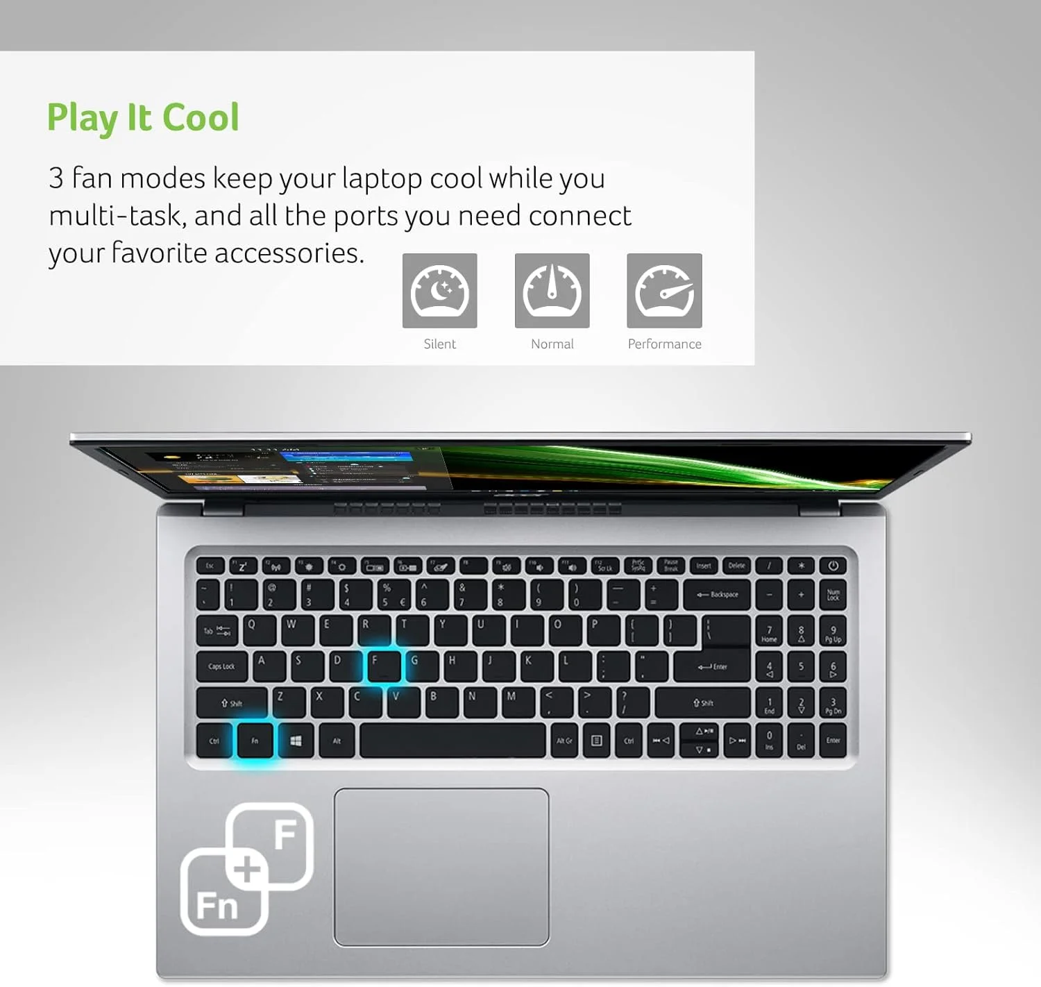 لپ تاپ باریک Acer Aspire 5 A515-56-347N - صفحه نمایش 15.6 اینچی Full HD IPS - پردازنده دو هسته ای نسل 11 اینتل i3-1115G4 - 8 گیگابایت DDR4 - 128 گیگابایت NVMe SSD - WiFi 6 - آمازون الکسا - ویندوز 11 هوم در حالت S لپ تاپ باریک Acer Aspire 5 A515-56-347N - صفحه نمایش 15.6 اینچی Full HD IPS - پردازنده دو هسته ای نسل 11 اینتل i3-1115G4 - 8 گیگابایت DDR4 - 128 گیگابایت NVMe SSD - WiFi 6 - آمازون الکسا - ویندوز 11 هوم در حالت S