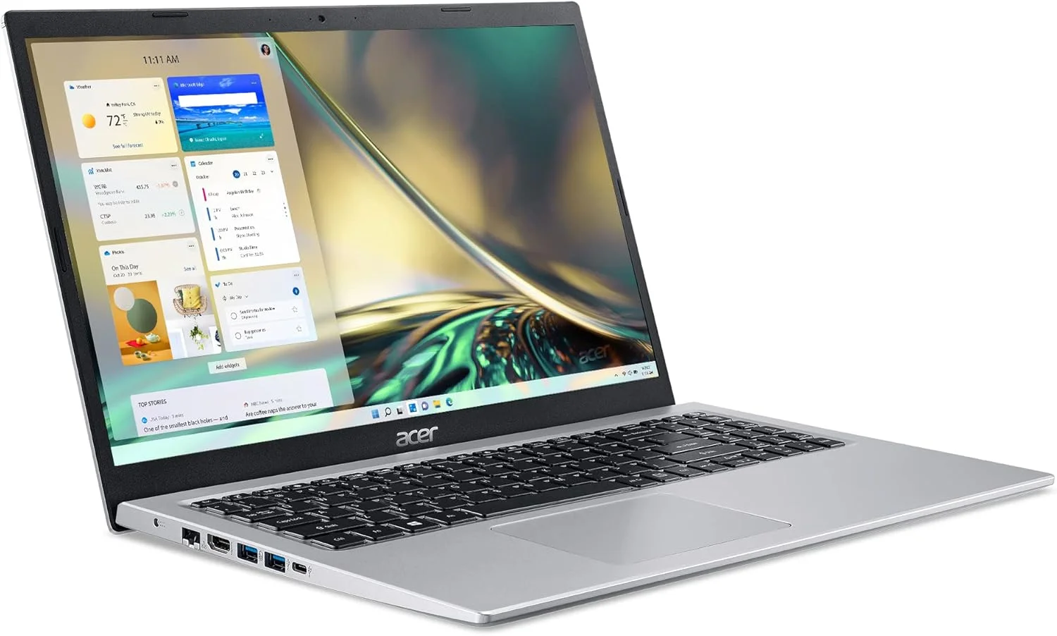 لپ تاپ باریک Acer Aspire 5 A515-56-347N - صفحه نمایش 15.6 اینچی Full HD IPS - پردازنده دو هسته ای نسل 11 اینتل i3-1115G4 - 8 گیگابایت DDR4 - 128 گیگابایت NVMe SSD - WiFi 6 - آمازون الکسا - ویندوز 11 هوم در حالت S لپ تاپ باریک Acer Aspire 5 A515-56-347N - صفحه نمایش 15.6 اینچی Full HD IPS - پردازنده دو هسته ای نسل 11 اینتل i3-1115G4 - 8 گیگابایت DDR4 - 128 گیگابایت NVMe SSD - WiFi 6 - آمازون الکسا - ویندوز 11 هوم در حالت S