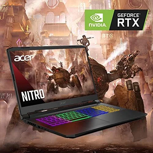 لپ تاپ گیمینگ Acer Nitro 5 AN517-41-R0RZ، پردازنده AMD Ryzen 7 5800H (8 هسته ای) | کارت گرافیک NVIDIA GeForce RTX 3060 | صفحه نمایش 17.3 اینچی FHD 144Hz IPS | 16 گیگابایت DDR4 | 1 ترابایت NVMe SSD | WiFi 6 | کیبورد با نور پس زمینه RGB لپ تاپ گیمینگ Acer Nitro 5 AN517-41-R0RZ، پردازنده AMD Ryzen 7 5800H (8 هسته ای) | کارت گرافیک NVIDIA GeForce RTX 3060 | صفحه نمایش 17.3 اینچی FHD 144Hz IPS | 16 گیگابایت DDR4 | 1 ترابایت NVMe SSD | WiFi 6 | کیبورد با نور پس زمینه RGB