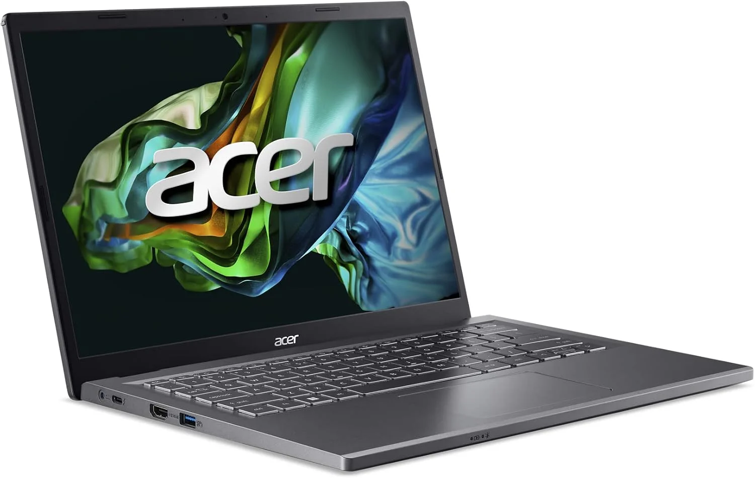 لپ تاپ باریک 14 اینچی Acer Aspire 5 | نمایشگر 14 اینچی WUXGA (1920 x 1200) IPS | پردازنده Core i5-1335U | گرافیک Intel Iris Xe | رم 8 گیگابایتی LPDDR5 | حافظه SSD 512 گیگابایتی Gen 4 | Wi-Fi 6E | USB4/Thunderbolt 4 | کیبورد با نور پس زمینه | A514-56M-576D، خاکستری لپ تاپ باریک 14 اینچی Acer Aspire 5 | نمایشگر 14 اینچی WUXGA (1920 x 1200) IPS | پردازنده Core i5-1335U | گرافیک Intel Iris Xe | رم 8 گیگابایتی LPDDR5 | حافظه SSD 512 گیگابایتی Gen 4 | Wi-Fi 6E | USB4/Thunderbolt 4 | کیبورد با نور پس زمینه | A514-56M-576D، خاکستری