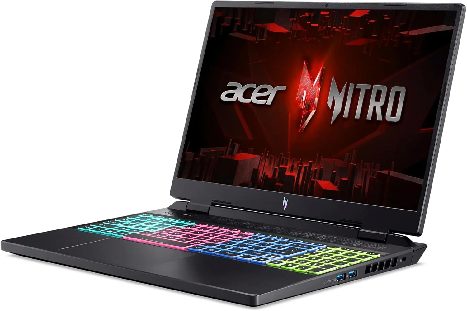 لپ تاپ گیمینگ Acer Nitro 16 | پردازنده شش هسته ای AMD Ryzen 5 7640HS | کارت گرافیک لپ تاپ NVIDIA GeForce RTX 4050 | صفحه نمایش 16 اینچی WUXGA 165Hz IPS | 8 گیگابایت DDR5 | 512 گیگابایت SSD Gen 4 | WiFi 6E | صفحه کلید با نور پس زمینه RGB | AN16-41-R148 لپ تاپ گیمینگ Acer Nitro 16 | پردازنده شش هسته ای AMD Ryzen 5 7640HS | کارت گرافیک لپ تاپ NVIDIA GeForce RTX 4050 | صفحه نمایش 16 اینچی WUXGA 165Hz IPS | 8 گیگابایت DDR5 | 512 گیگابایت SSD Gen 4 | WiFi 6E | صفحه کلید با نور پس زمینه RGB | AN16-41-R148