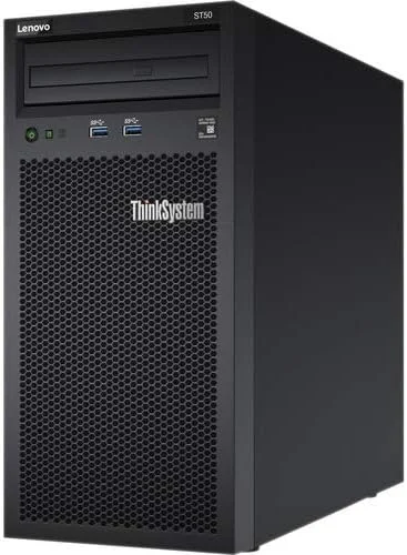 سرور Lenovo ThinkSystem ST50، پردازنده Intel Xeon E-2104G (3.2GHz، 4 هسته ای) با 2 عدد رم 16 گیگابایتی و هارد دیسک 2 ترابایتی 7.2K RPM SATA NHP، 3 سال گارانتی