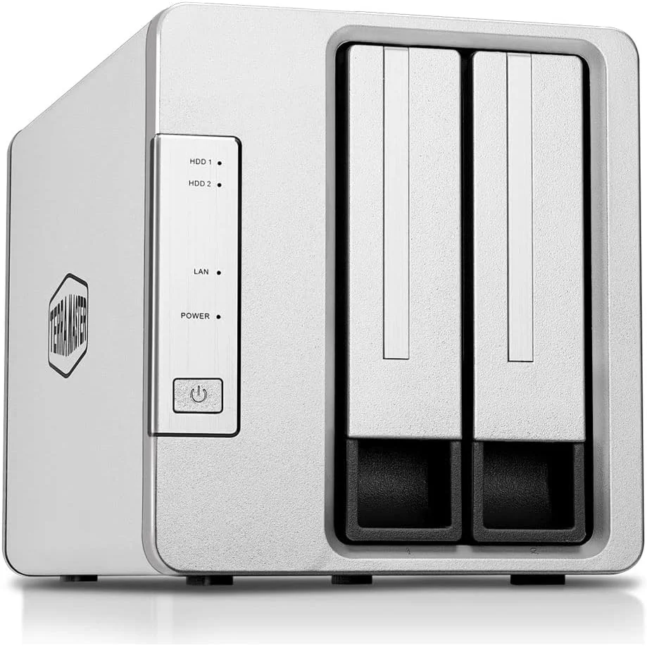 ترمستر F2-423 NAS دو-محفظه‌ای با کارایی بالا برای SMB با پردازنده چهارهسته‌ای N5105/5095، حافظه 4 گیگابایتی DDR4، دو پورت 2.5GbE، سرور ذخیره‌سازی شبکه (بدون دیسک)