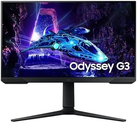 مانیتور گیمینگ 24 اینچی سامسونگ Odyssey G3 G30D با نرخ تازه سازی 180 هرتز و زمان پاسخگویی 1 میلی ثانیه، AMD FreeSync، FHD 1920 x 1080 و طراحی بدون حاشیه 3 طرفه - LS24DG302EMXUE