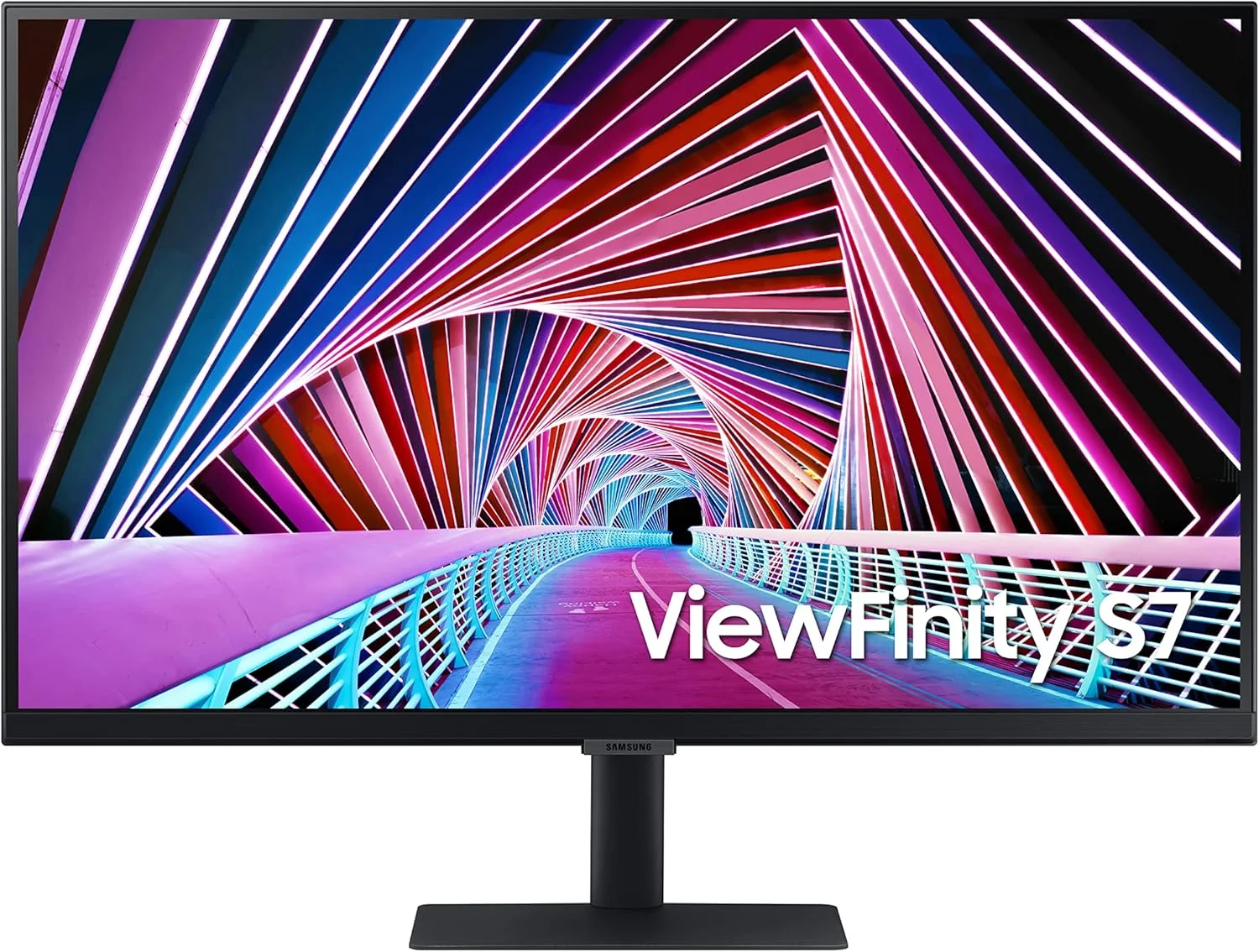 مانیتور کامپیوتر 27 اینچی سامسونگ سری S70A با رزولوشن 4K UHD، پنل IPS و HDR10 برای کامپیوتر، طراحی باریک بدون حاشیه، مراقبت از چشم دارای گواهی TUV Eye Comfort، پایه کاملاً قابل تنظیم، LS27A700NWNXZA، مشکی