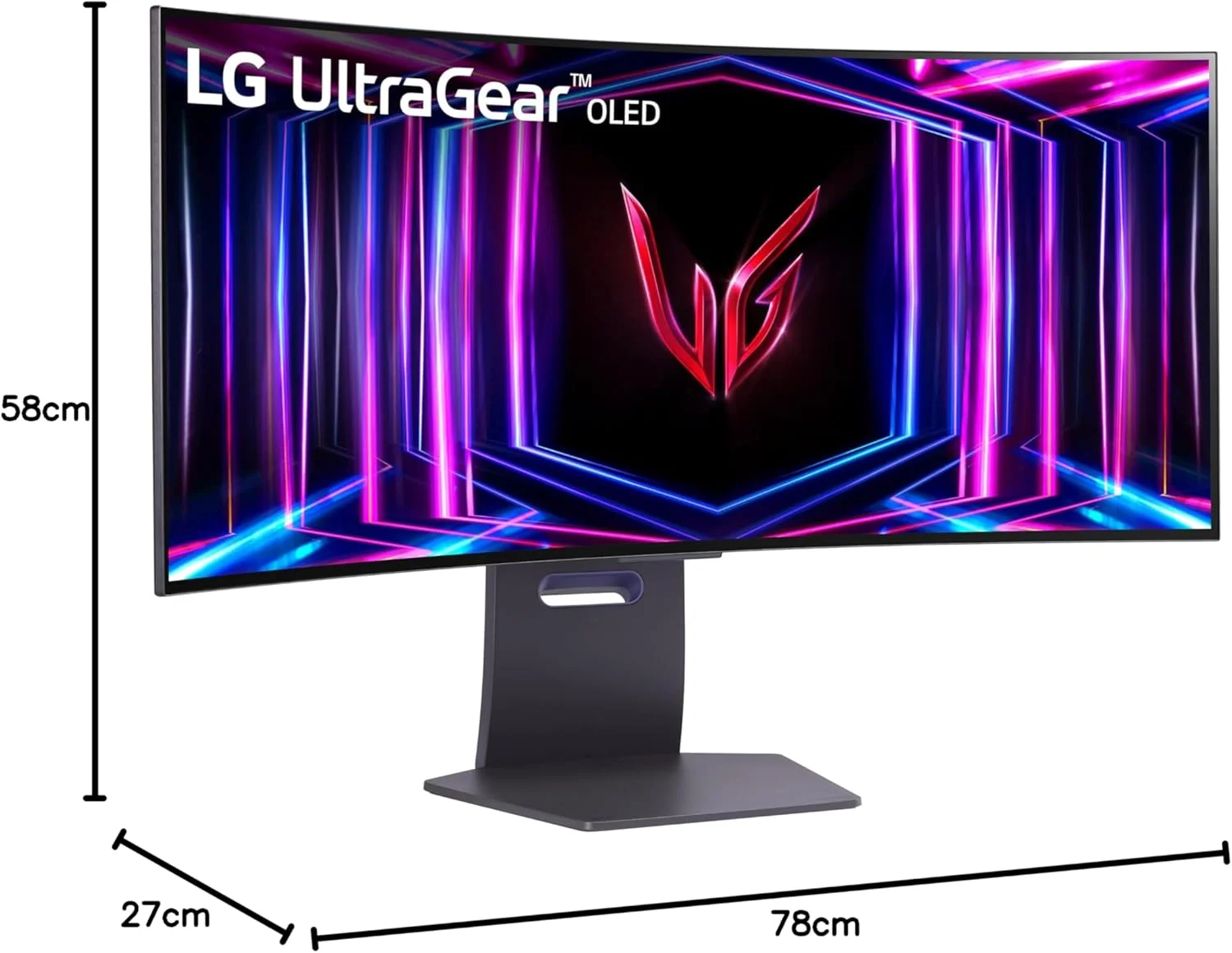مانیتور گیمینگ خمیده اولد 34 اینچی ال‌جی مدل 34GS95QE Ultragear با رزولوشن WQHD، انحنای 800R، نرخ تازه‌سازی 240 هرتز، زمان پاسخ‌دهی 0.03 میلی‌ثانیه، DisplayHDR True Black 400، AMD FreeSync Premium Pro، NVIDIA G-Sync، HDMI 2.1، DisplayPort، پایه با قابلیت تنظیم ارتفاع/چرخش/شیب، رنگ مشکی