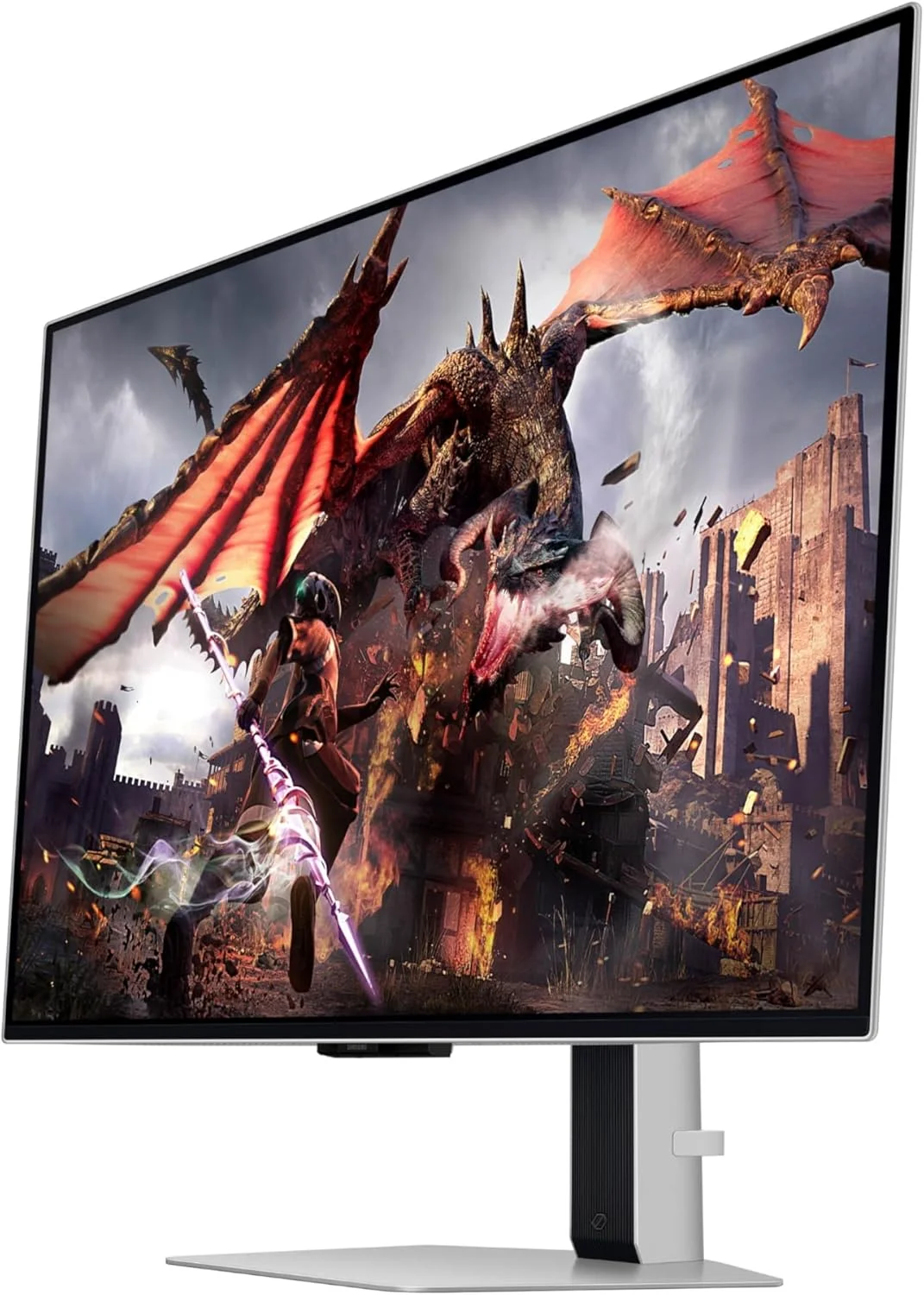 مانیتور گیمینگ هوشمند 32 اینچی SAMSUNG Odyssey OLED G8 (G80SD) سری 4K UHD، نرخ نوسازی 240 هرتز، زمان پاسخگویی 0.03 میلی‌ثانیه، صفحه نمایش بدون بازتاب نور، Gaming Hub، طراحی فلزی شیک قابل تنظیم، LS32DG802SNXZA، 2024