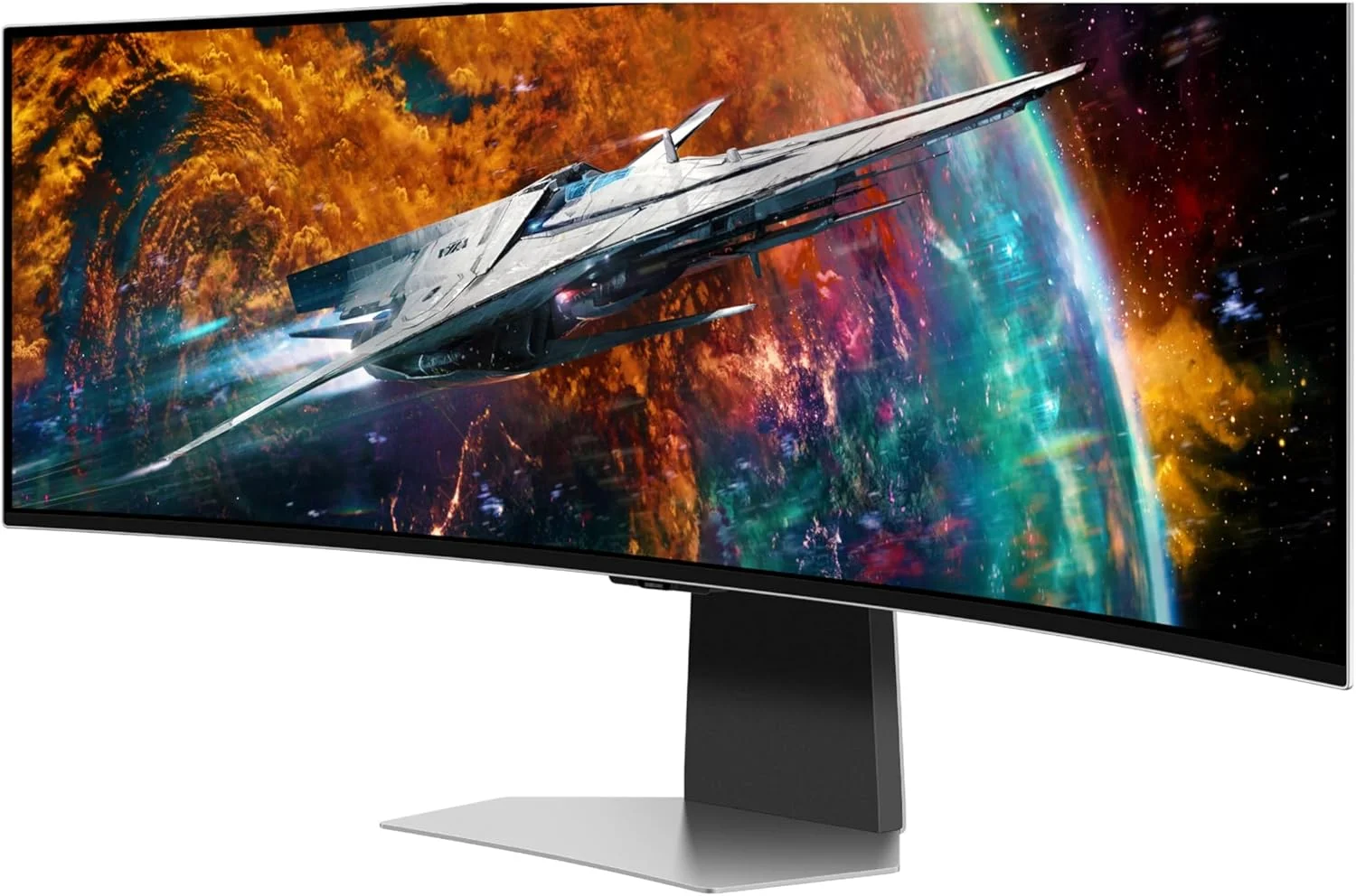 مانیتور گیمینگ هوشمند خمیده 49 اینچی سامسونگ Odyssey OLED G9 (G95SC) با QD-OLED، نرخ نوسازی 240 هرتز، زمان پاسخگویی 0.03 میلی‌ثانیه، AMD Freestyle Premium Pro، سازگار با G-Sync، Dual QHD، پردازنده Neo Quantum Pro، مدل LS49CG954SNXZA