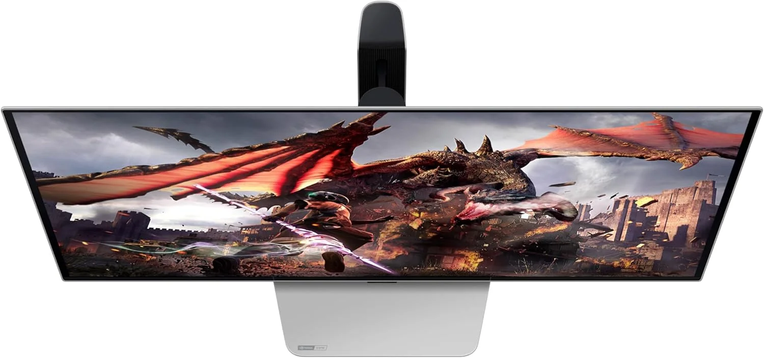 مانیتور گیمینگ هوشمند 32 اینچی SAMSUNG Odyssey OLED G8 (G80SD) سری 4K UHD، نرخ نوسازی 240 هرتز، زمان پاسخگویی 0.03 میلی‌ثانیه، صفحه نمایش بدون بازتاب نور، Gaming Hub، طراحی فلزی شیک قابل تنظیم، LS32DG802SNXZA، 2024