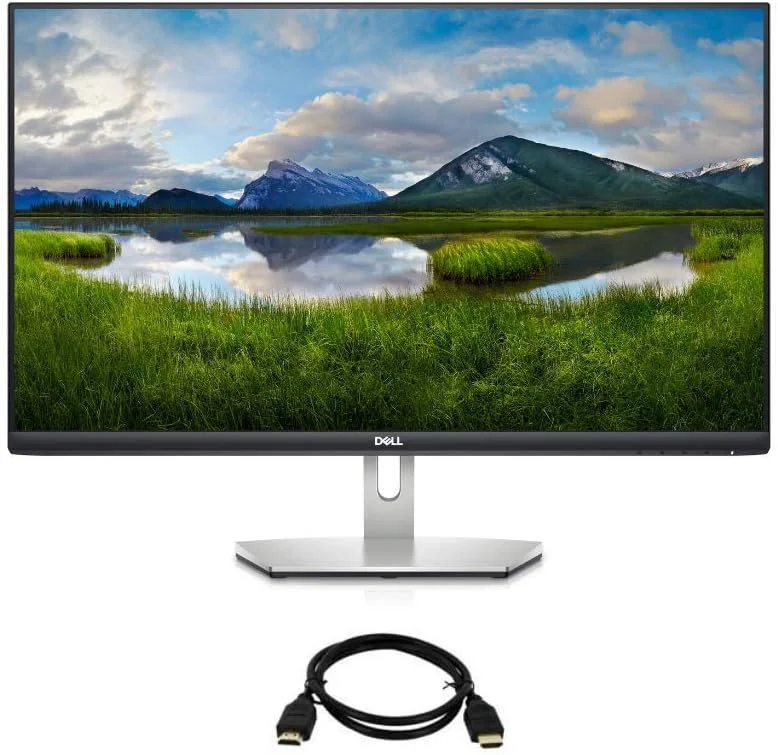 مانیتور 27 اینچی LED IPS سری S دل مدل 2021؛ FHD (1920x1080) تا 75 هرتز؛ 16:9؛ زمان پاسخگویی 4 میلی‌ثانیه؛ HDMI؛ AMD FreeSync، VESA - نقره‌ای، همراه با کابل HDMI TC