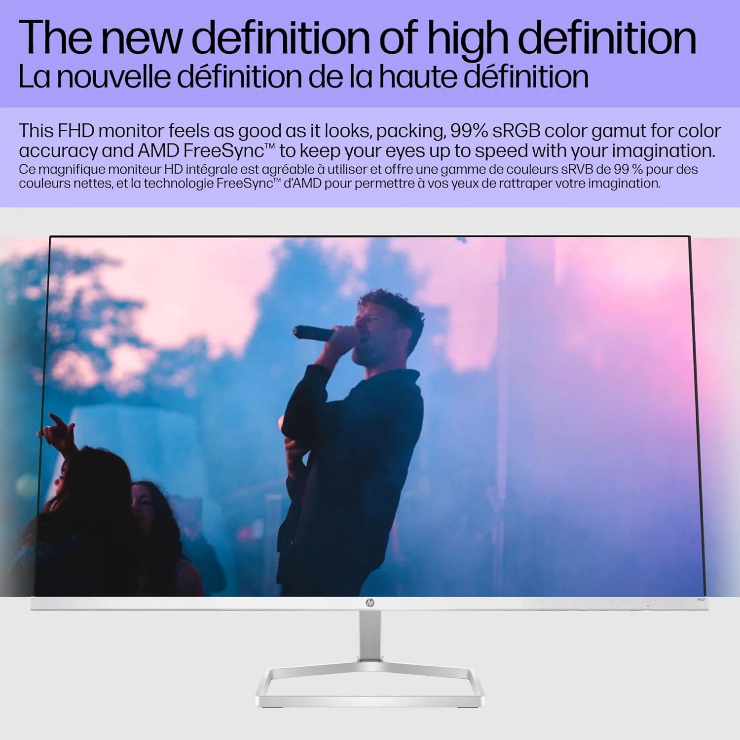 مانیتور ال ای دی 31.5 اینچی HP - M32f Full HD FreeSync - نقره ای و مشکی