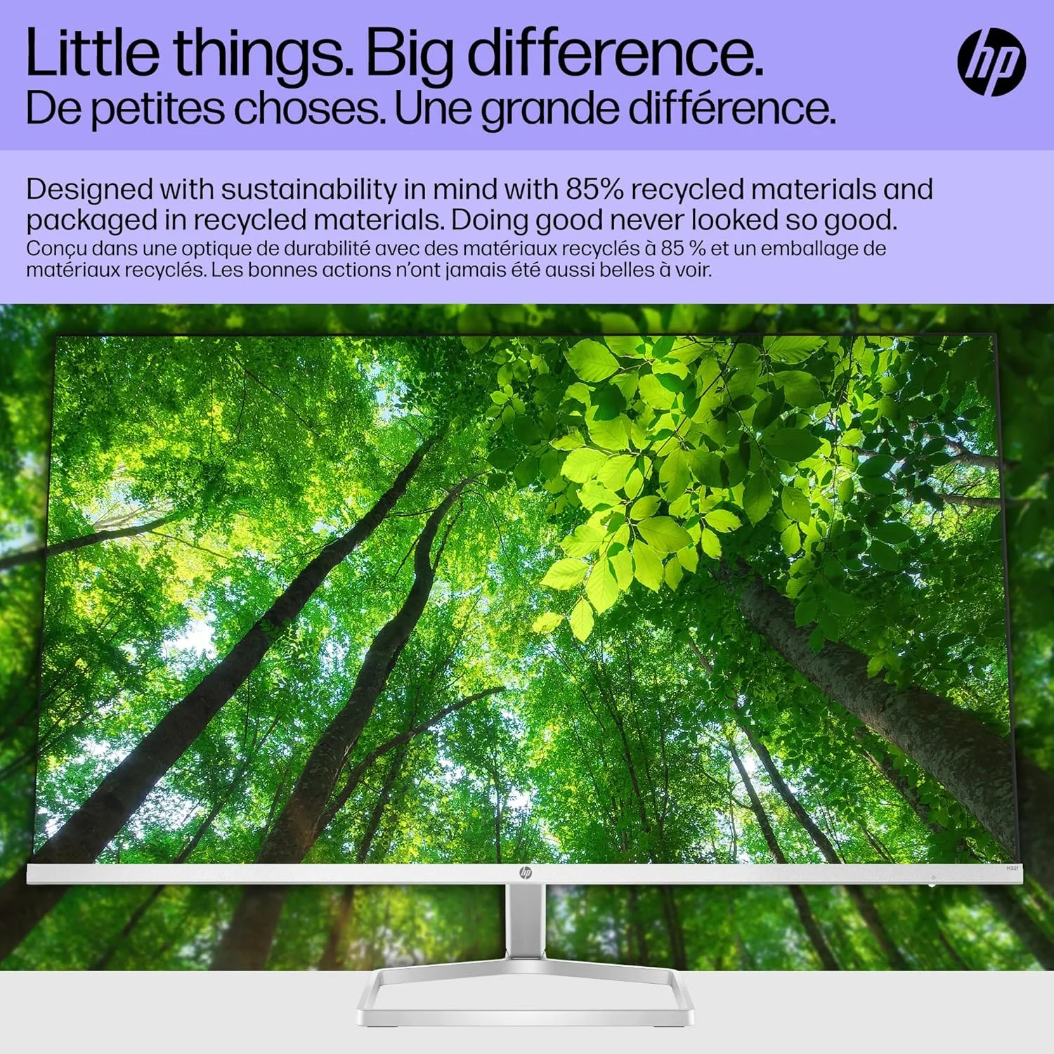 مانیتور ال ای دی 31.5 اینچی HP - M32f Full HD FreeSync - نقره ای و مشکی