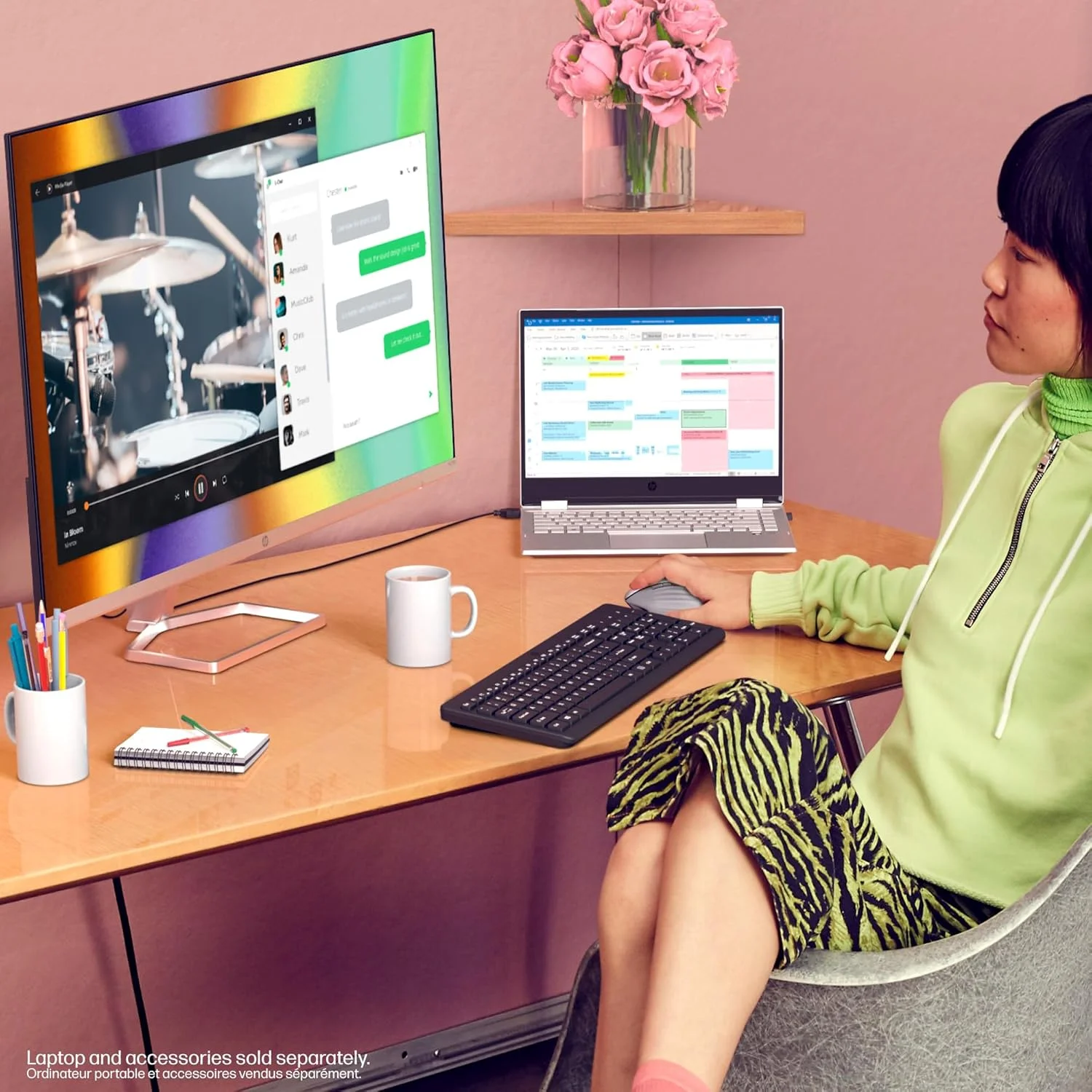 مانیتور ال ای دی 31.5 اینچی HP - M32f Full HD FreeSync - نقره ای و مشکی