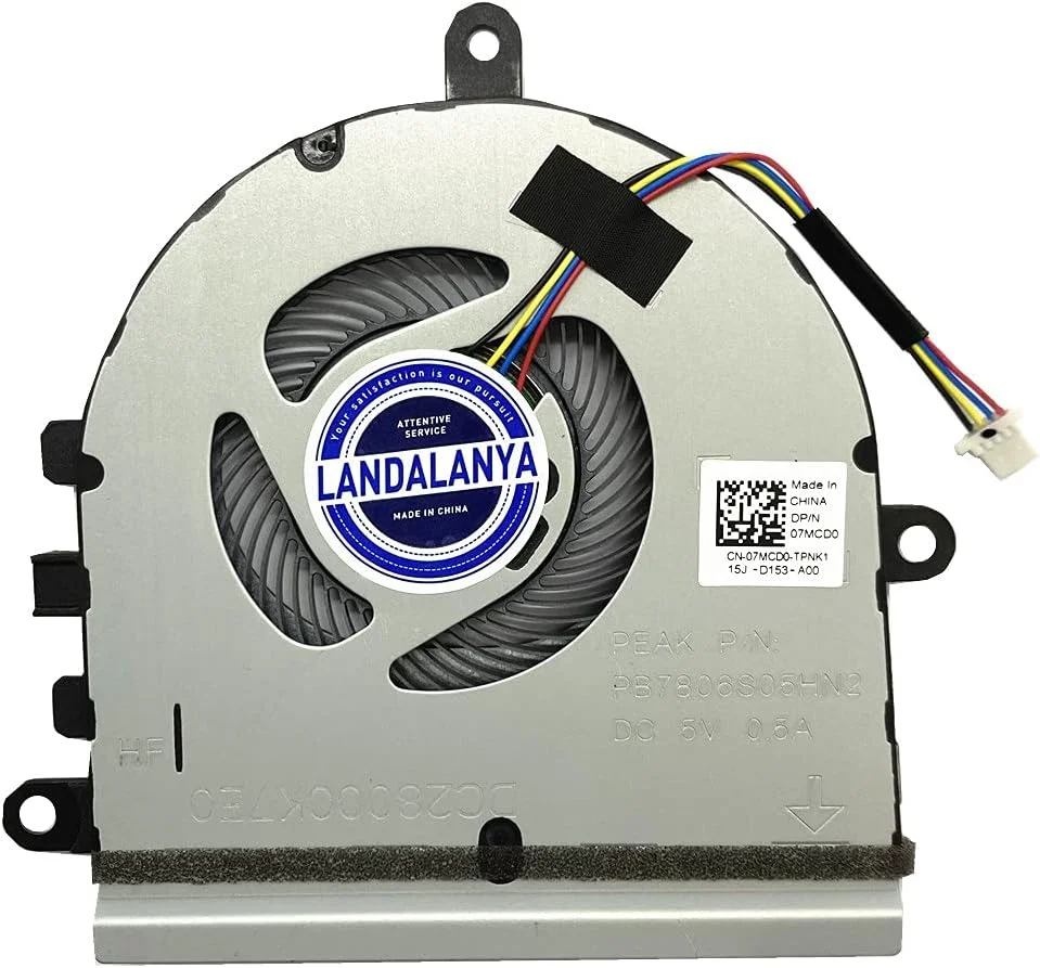 فن خنک کننده CPU لپ تاپ جدید جایگزین Landalanya برای Dell Inspiron 3533 3583 3593 3585 5593 5594 3501 3505 P75F vostro 3400 3401 3500 2021 3583 3584 Series 07MCD0 DFS531005MCOT FK39 PB7806S05HN2