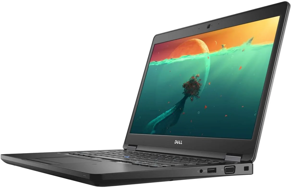 لپ تاپ 14 اینچی Dell Latitude 5480، پردازنده Intel Core I5 6300U 2.4Ghz، رم 16 گیگابایتی DDR4، حافظه SSD 256 گیگابایتی M.2، پورت USB Type-C، HDMI، وب کم، ویندوز 10 پرو X64 (بازسازی شده)