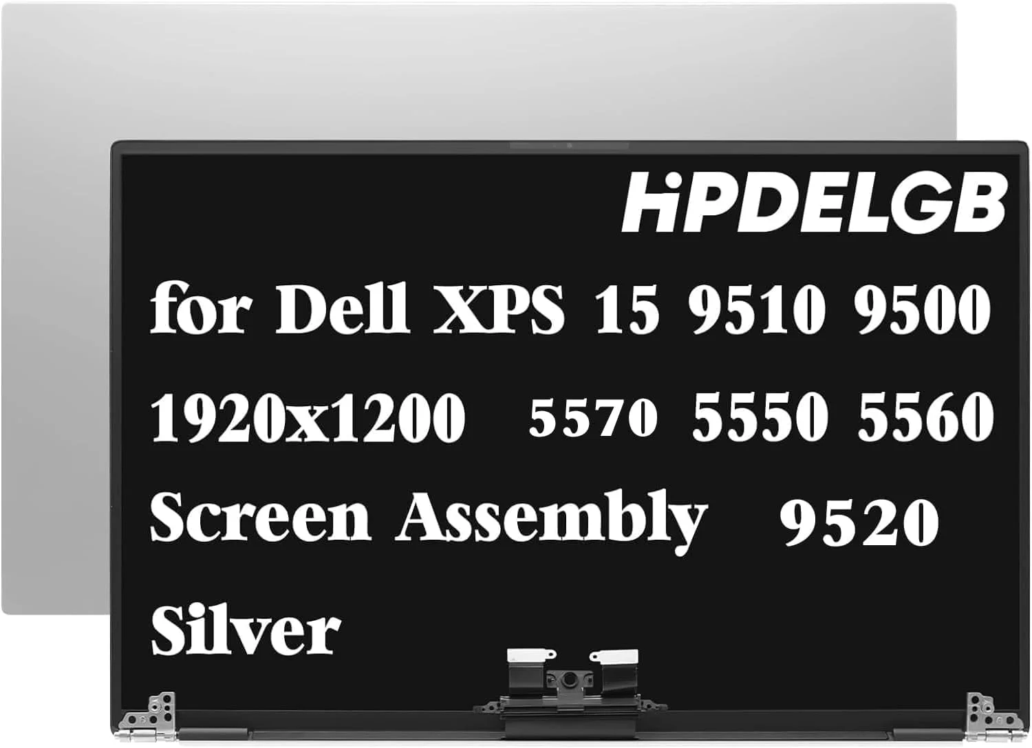 جایگزین HPDELGB برای صفحه نمایش LCD Dell XPS 15 9520 Precision 5570، سایز 15.6 اینچ، رزولوشن 1920x1200 IPS، غیر لمسی، نقره ای
