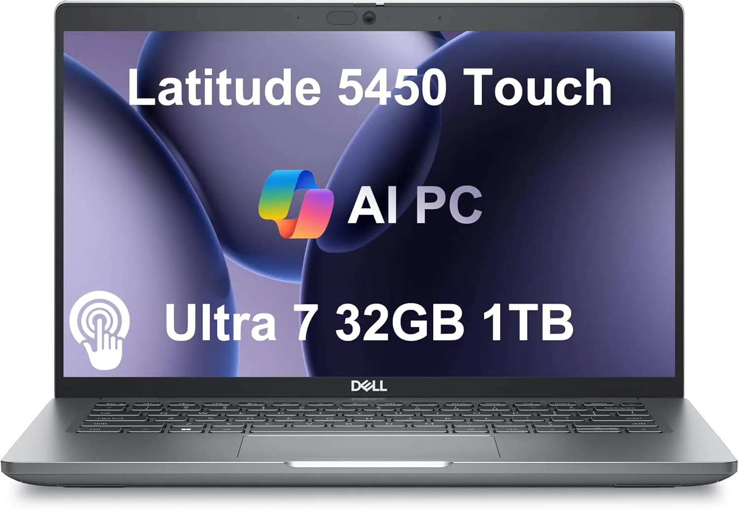 لپ تاپ تجاری دل Latitude 5450 (صفحه نمایش لمسی 14 اینچی FHD، پردازنده 12 هسته ای Intel Ultra 7 165U vPro، رم 32 گیگابایتی DDR5، حافظه SSD 1 ترابایتی)، کیبورد با نور پس زمینه، وب کم IR، 2 پورت Thunderbolt 4، اترنت، ویندوز 11 پرو، کامپیوتر هوش مصنوعی 2025، خاکستری