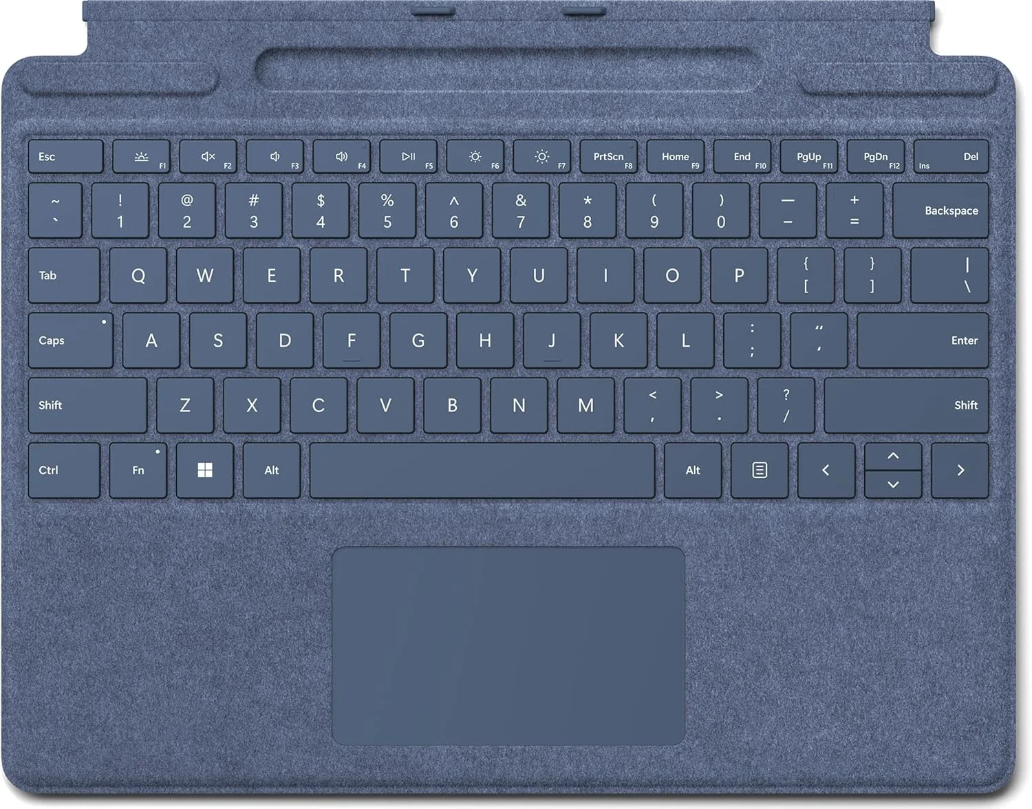 کیبورد مایکروسافت Surface Pro آبی رنگ، کاور مایکروسافت، پورت QWERTY اسپانیایی