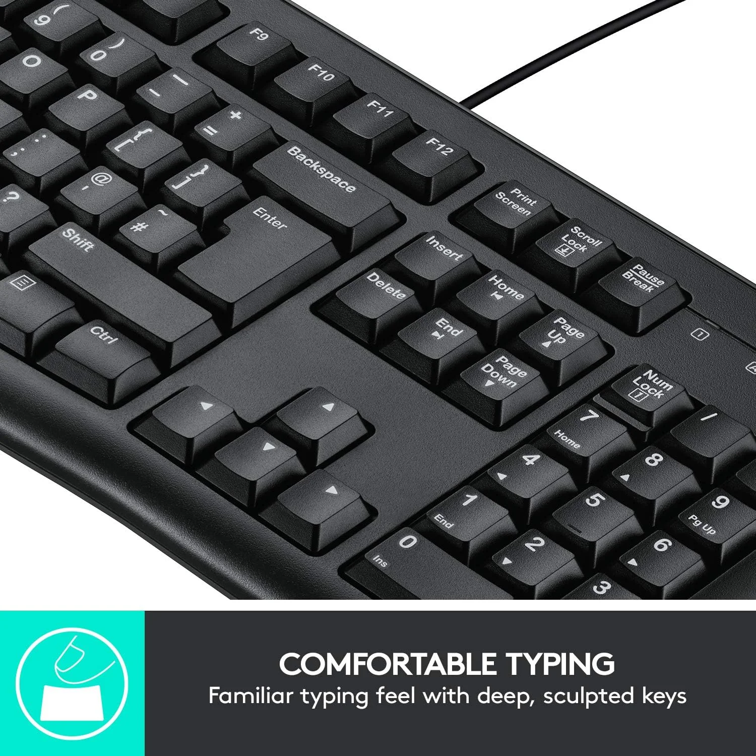 کیبورد و ماوس سیم دار Logitech MK120 برای ویندوز، ماوس اپتیکال سیم دار، اتصال USB Plug-and-Play، اندازه کامل، PC/لپ تاپ، طرح بندی UK - مشکی کیبورد و ماوس سیم دار Logitech MK120 برای ویندوز، ماوس اپتیکال سیم دار، اتصال USB Plug-and-Play، اندازه کامل، PC/لپ تاپ، طرح بندی UK - مشکی