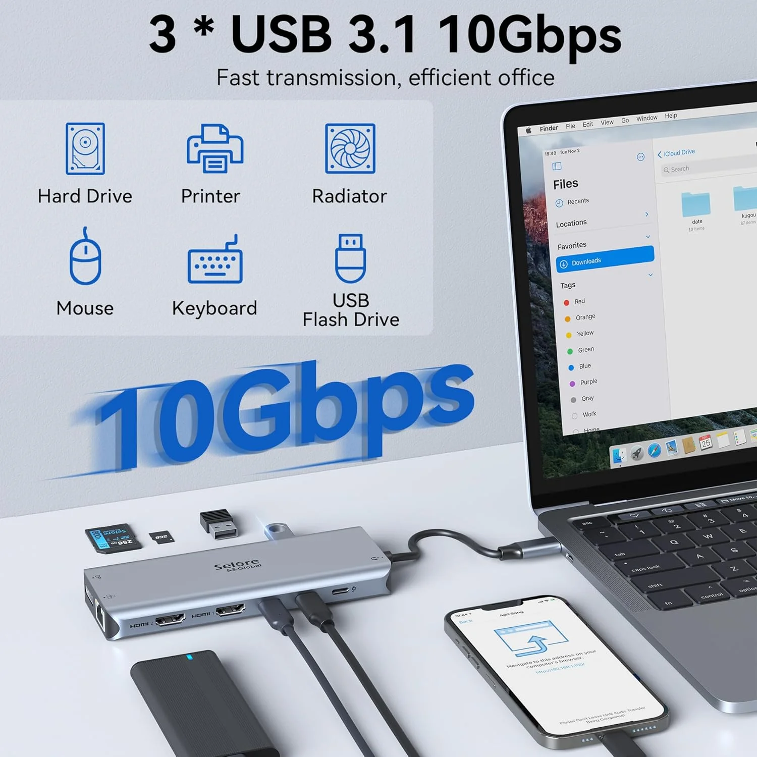 ایستگاه داکینگ لپ تاپ USB C سلور، هاب آداپتور داکینگ 13 در 1 USB C با 3 مانیتور با پورت های 4K DP+4K HDMI+PD+RJ45 Ethernet+USB 3.1&2.0+SD/TF+Audio سازگار برای Macbook Dell HP ایستگاه داکینگ لپ تاپ USB C سلور، هاب آداپتور داکینگ 13 در 1 USB C با 3 مانیتور با پورت های 4K DP+4K HDMI+PD+RJ45 Ethernet+USB 3.1&2.0+SD/TF+Audio سازگار برای Macbook Dell HP