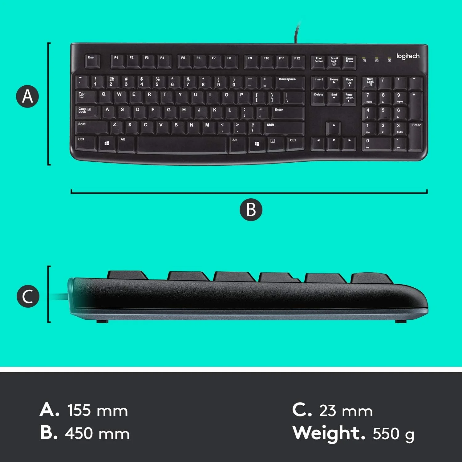 کیبورد و ماوس سیم دار Logitech MK120 برای ویندوز، ماوس اپتیکال سیم دار، اتصال USB Plug-and-Play، اندازه کامل، PC/لپ تاپ، طرح بندی UK - مشکی کیبورد و ماوس سیم دار Logitech MK120 برای ویندوز، ماوس اپتیکال سیم دار، اتصال USB Plug-and-Play، اندازه کامل، PC/لپ تاپ، طرح بندی UK - مشکی
