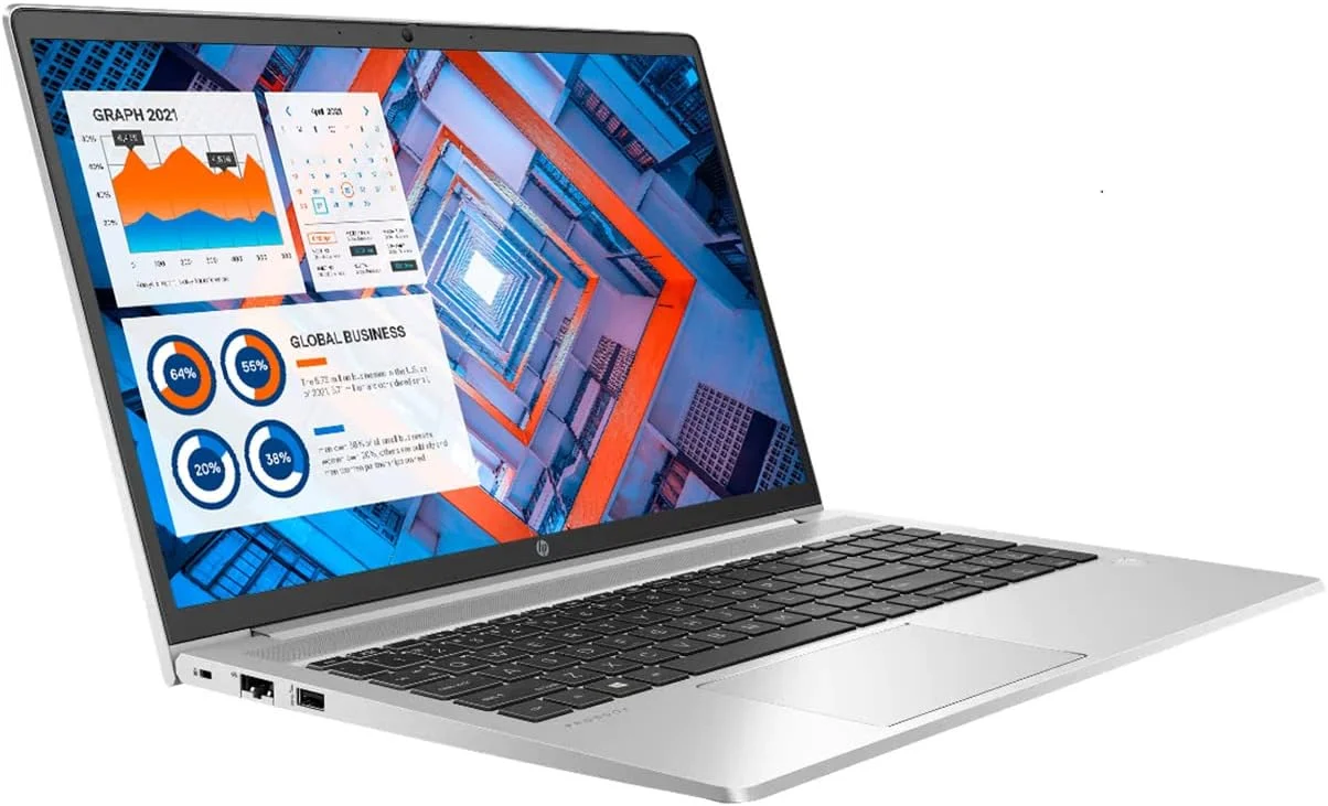 لپ تاپ تجاری جدید HP ProBook 450 G8، صفحه نمایش 15.6 اینچی Full HD، پردازنده نسل 11 اینتل Core i5-1135G7، گرافیک Iris Xe، رم 32 گیگابایتی، SSD 1 ترابایتی، صفحه کلید با نور پس زمینه، ویندوز 10 پرو، نقره ای، پد موس KKE (ارتقا یافته) لپ تاپ تجاری جدید HP ProBook 450 G8، صفحه نمایش 15.6 اینچی Full HD، پردازنده نسل 11 اینتل Core i5-1135G7، گرافیک Iris Xe، رم 32 گیگابایتی، SSD 1 ترابایتی، صفحه کلید با نور پس زمینه، ویندوز 10 پرو، نقره ای، پد موس KKE (ارتقا یافته)