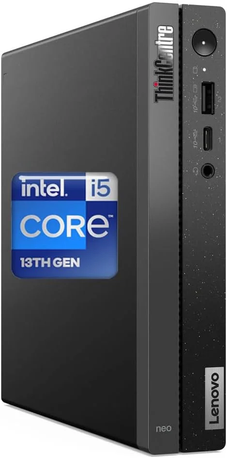 کامپیوتر رومیزی تجاری Lenovo ThinkCentre neo 50q Gen 4 MFF، پردازنده نسل سیزدهم Intel Core i5-13420H، رم 16 گیگابایتی، SSD PCIe 512 گیگابایتی، Display Port، HDMI، RJ-45، Wi-Fi 6، Windows 11 Pro