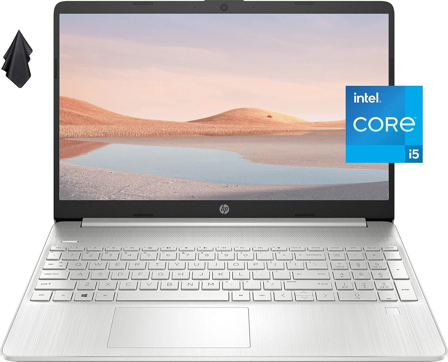 لپ تاپ HP Pavilion 15، صفحه نمایش 15.6 اینچی FHD IPS ضد تابش نور، پردازنده نسل 11 اینتل Core i5-1135G7، گرافیک Intel Iris Xe، رم 16 گیگابایتی، SSD PCIe 1 ترابایتی، عمر باتری طولانی، نقره ای، ویندوز 11 (جدیدترین مدل)