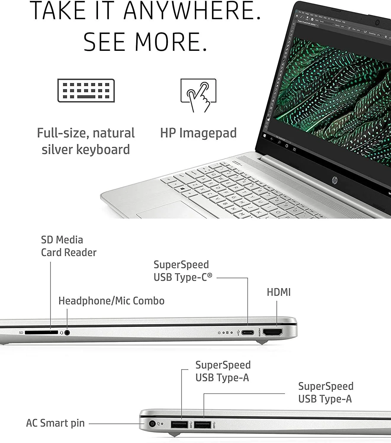 لپ تاپ HP Pavilion 15، صفحه نمایش 15.6 اینچی FHD IPS ضد تابش نور، پردازنده نسل 11 اینتل Core i5-1135G7، گرافیک Intel Iris Xe، رم 16 گیگابایتی، SSD PCIe 1 ترابایتی، عمر باتری طولانی، نقره ای، ویندوز 11 (جدیدترین مدل) لپ تاپ HP Pavilion 15، صفحه نمایش 15.6 اینچی FHD IPS ضد تابش نور، پردازنده نسل 11 اینتل Core i5-1135G7، گرافیک Intel Iris Xe، رم 16 گیگابایتی، SSD PCIe 1 ترابایتی، عمر باتری طولانی، نقره ای، ویندوز 11 (جدیدترین مدل)