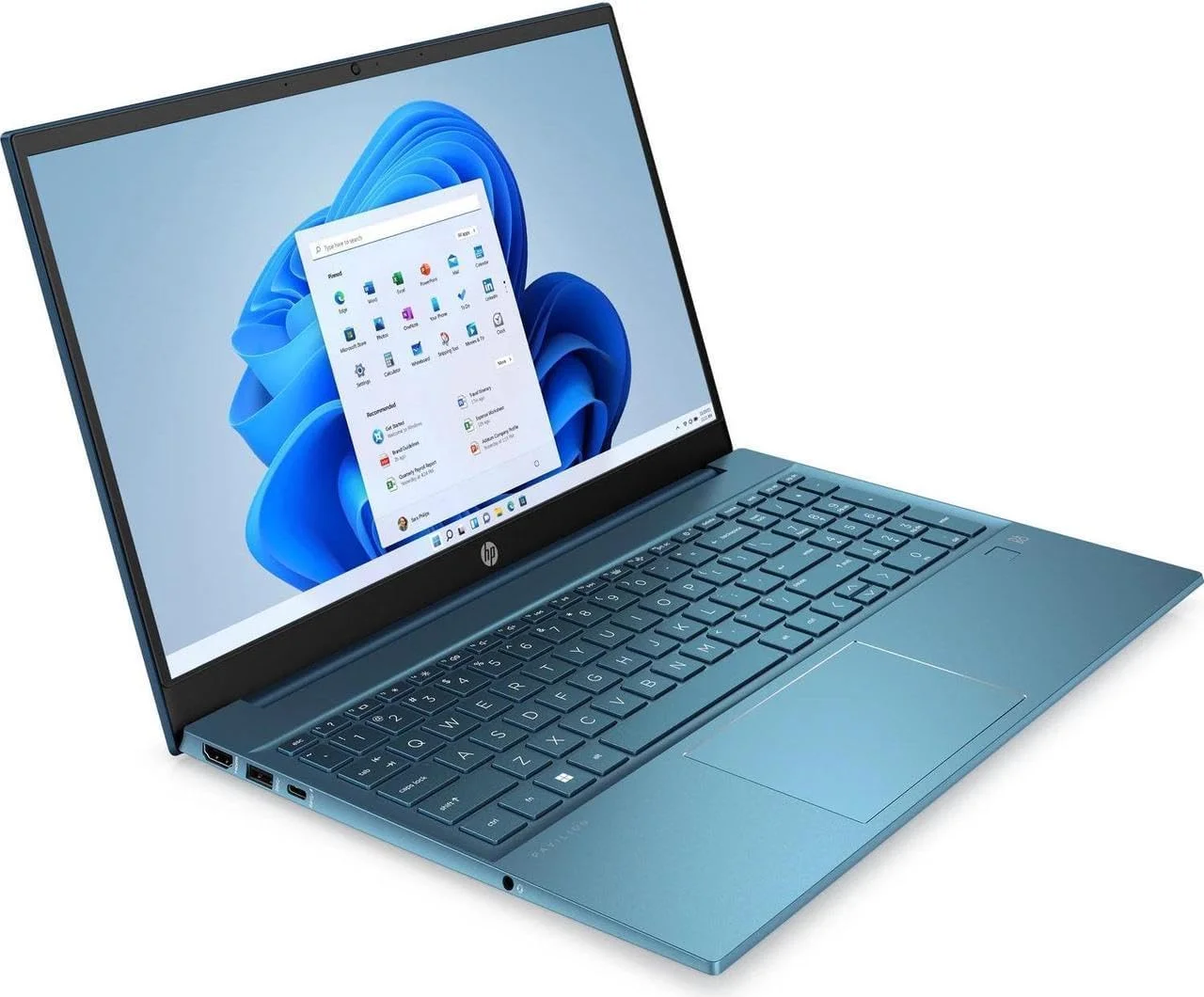 لپ تاپ HP Pavilion 15 با صفحه نمایش 15.6 اینچی مورب FHD ضد تابش نور - پردازنده Intel Core i5-1335U - گرافیک Intel Iris Xe - نور پس زمینه - حسگر اثر انگشت - 16 گیگابایت رم DDR 4 - 1 ترابایت NVMe SSD ویندوز 11 - آبی