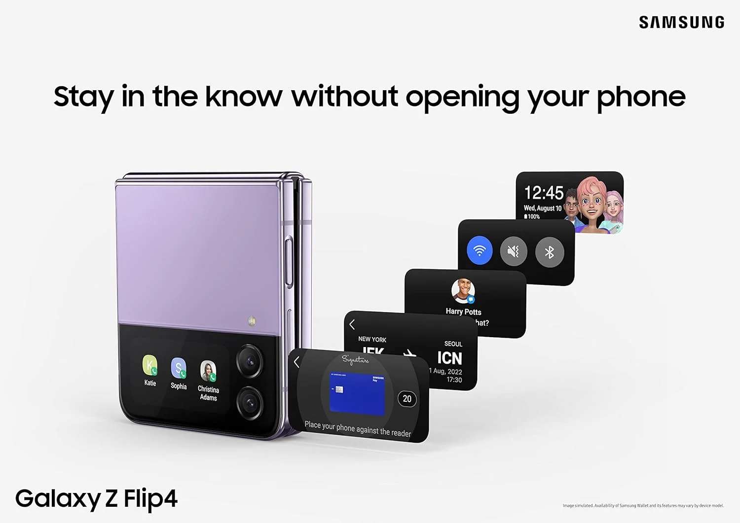 گوشی موبایل سامسونگ Galaxy Z Flip 4، گوشی هوشمند اندرویدی کارخانه آنلاک شده، 256 گیگابایت، حالت Flex، دوربین هندزفری، طراحی تاشو و جمع و جور، صفحه نمایش جلویی اطلاع رسانی، نسخه ایالات متحده، 2022، طلایی صورتی