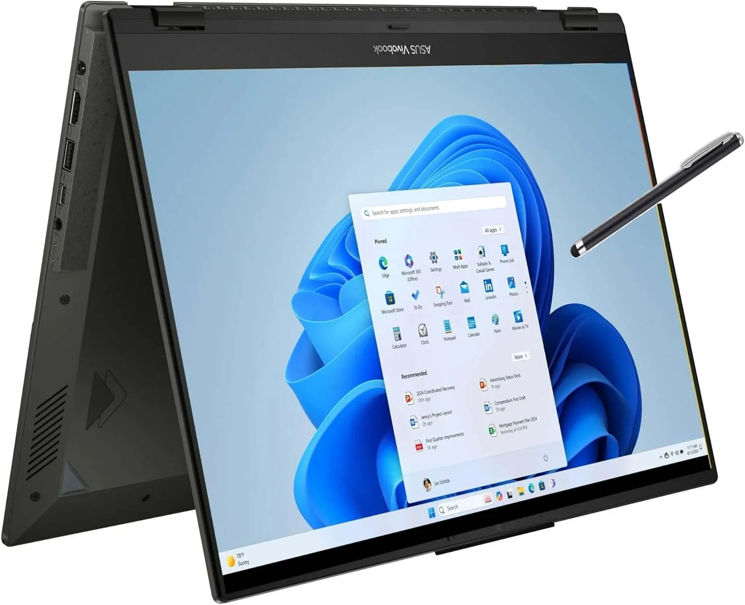 لپ تاپ 2 در 1 تاشو ASUS Vivobook Touch Flip S 16، پردازنده 10 هسته ای Intel i5-1335u تا 4.6 گیگاهرتز، صفحه نمایش 16 اینچی WUXGA، رم 16 گیگابایتی، حافظه SSD 512 گیگابایتی، ویندوز 11 (TP360 - تجدید شده)