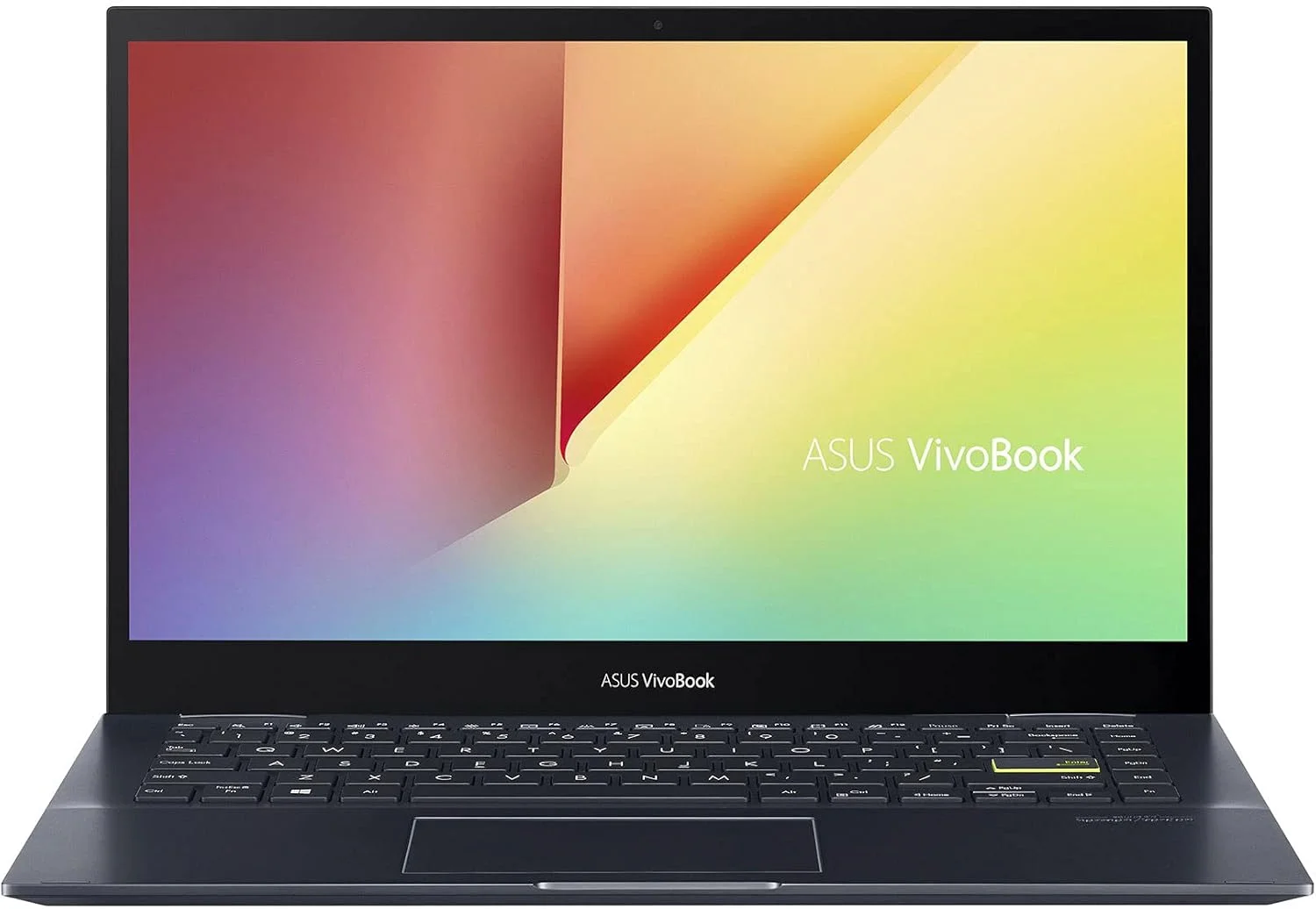 لپ تاپ ASUS VivoBook Flip 14 TM420UA-EC010T (مشکی سفارشی) پردازنده 6 هسته ای AMD Ryzen 5 5500U با فرکانس 2.1 گیگاهرتز، 8 گیگابایت رم، 512 گیگابایت SSD، گرافیک AMD Radeon، صفحه نمایش 14 اینچی FHD، حسگر اثر انگشت، صفحه لمسی، وب کم HD، ویندوز 10، کیبورد با نور پس زمینه انگلیسی-عربی