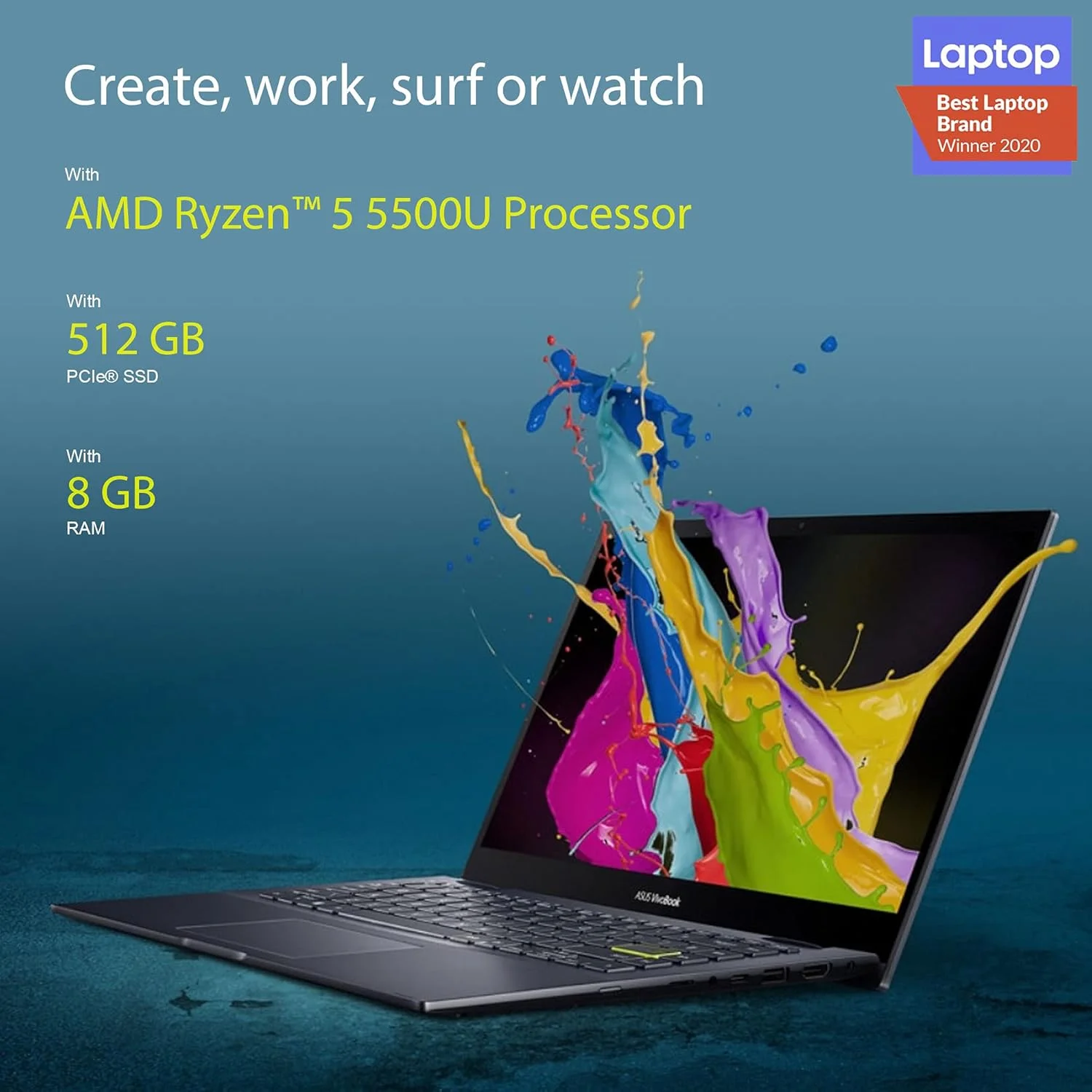 لپ تاپ ASUS VivoBook Flip 14 TM420UA-EC010T (مشکی سفارشی) پردازنده 6 هسته ای AMD Ryzen 5 5500U با فرکانس 2.1 گیگاهرتز، 8 گیگابایت رم، 512 گیگابایت SSD، گرافیک AMD Radeon، صفحه نمایش 14 اینچی FHD، حسگر اثر انگشت، صفحه لمسی، وب کم HD، ویندوز 10، کیبورد با نور پس زمینه انگلیسی-عربی لپ تاپ ASUS VivoBook Flip 14 TM420UA-EC010T (مشکی سفارشی) پردازنده 6 هسته ای AMD Ryzen 5 5500U با فرکانس 2.1 گیگاهرتز، 8 گیگابایت رم، 512 گیگابایت SSD، گرافیک AMD Radeon، صفحه نمایش 14 اینچی FHD، حسگر اثر انگشت، صفحه لمسی، وب کم HD، ویندوز 10، کیبورد با نور پس زمینه انگلیسی-عربی