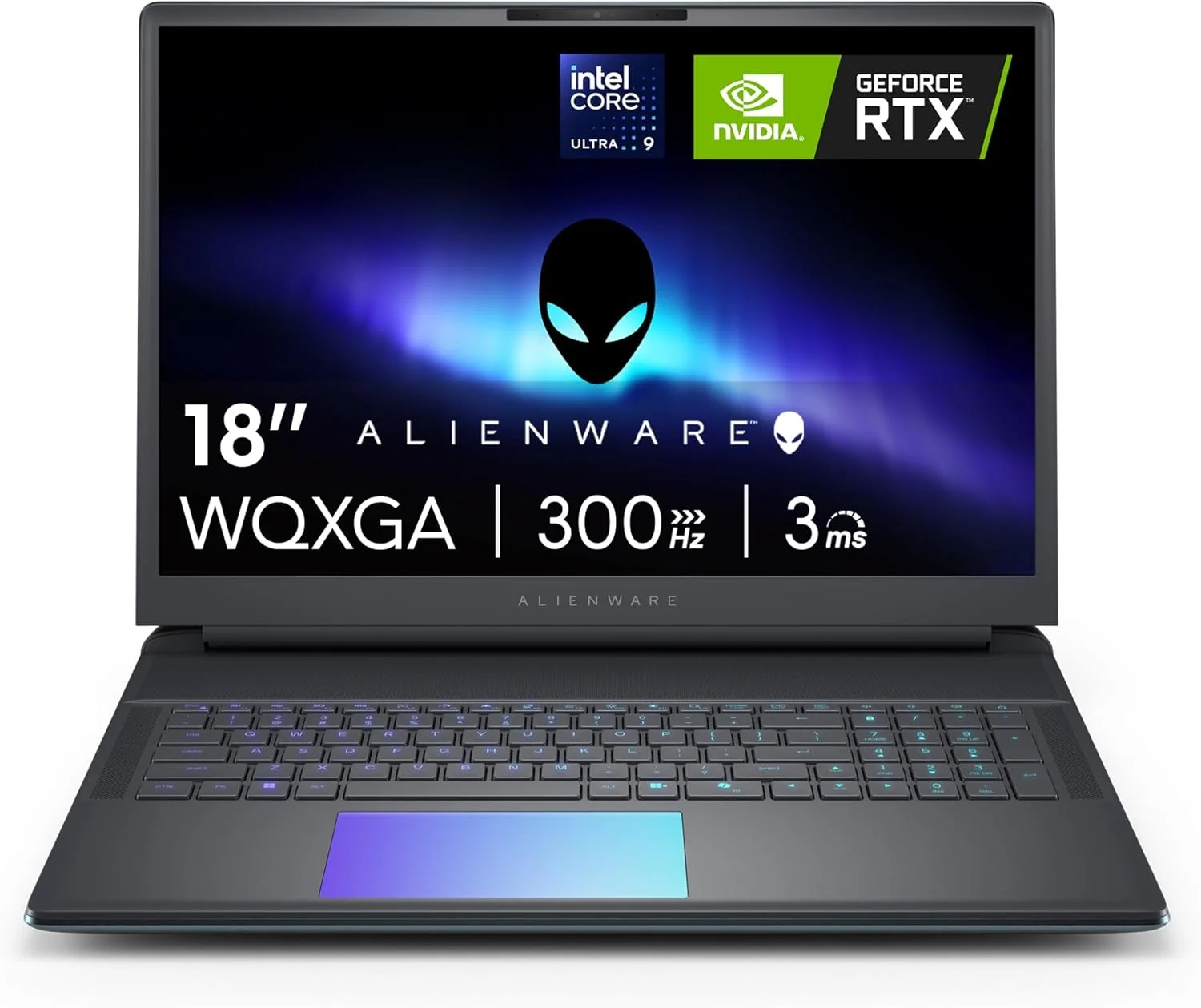 لپ تاپ گیمینگ Alienware 18 Space-51 مدل AA18250 - صفحه نمایش 18 اینچی WQXGA 300Hz 3ms، پردازنده Intel Core Ultra 9 275HX، کارت گرافیک NVIDIA GeForce RTX 5080، رم 32 گیگابایت 2x16GB DDR5، حافظه SSD 2 ترابایت NVMe M.2 PCIe Gen5، دوربین 2 مگاپیکسل FHD IR