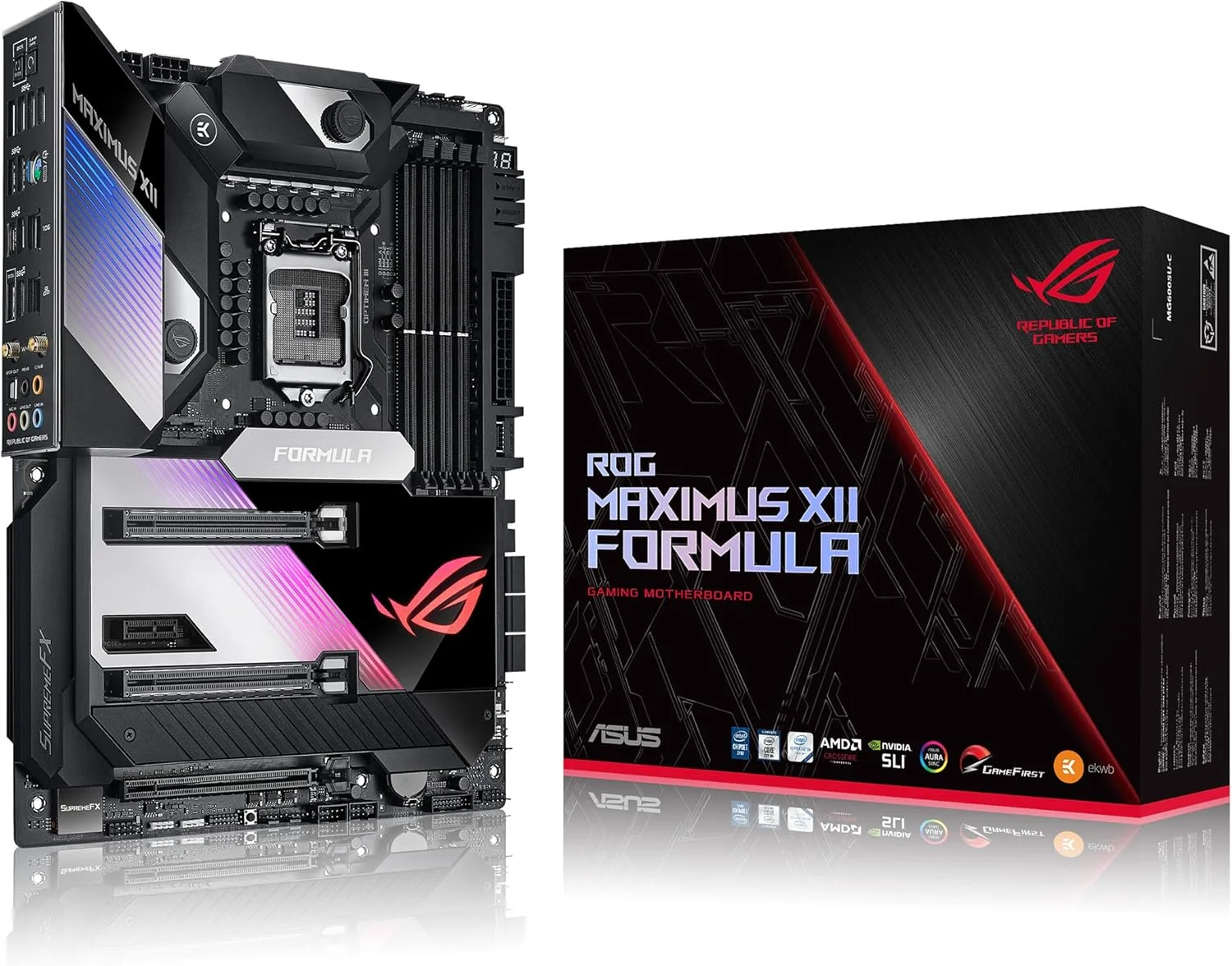 مادربرد ایسوس ROG MAXIMUS XII FORMULA (INTEL Z490) (WiFi 6) LGA 1200 Intel Z490 SATA 6Gb/s ATX