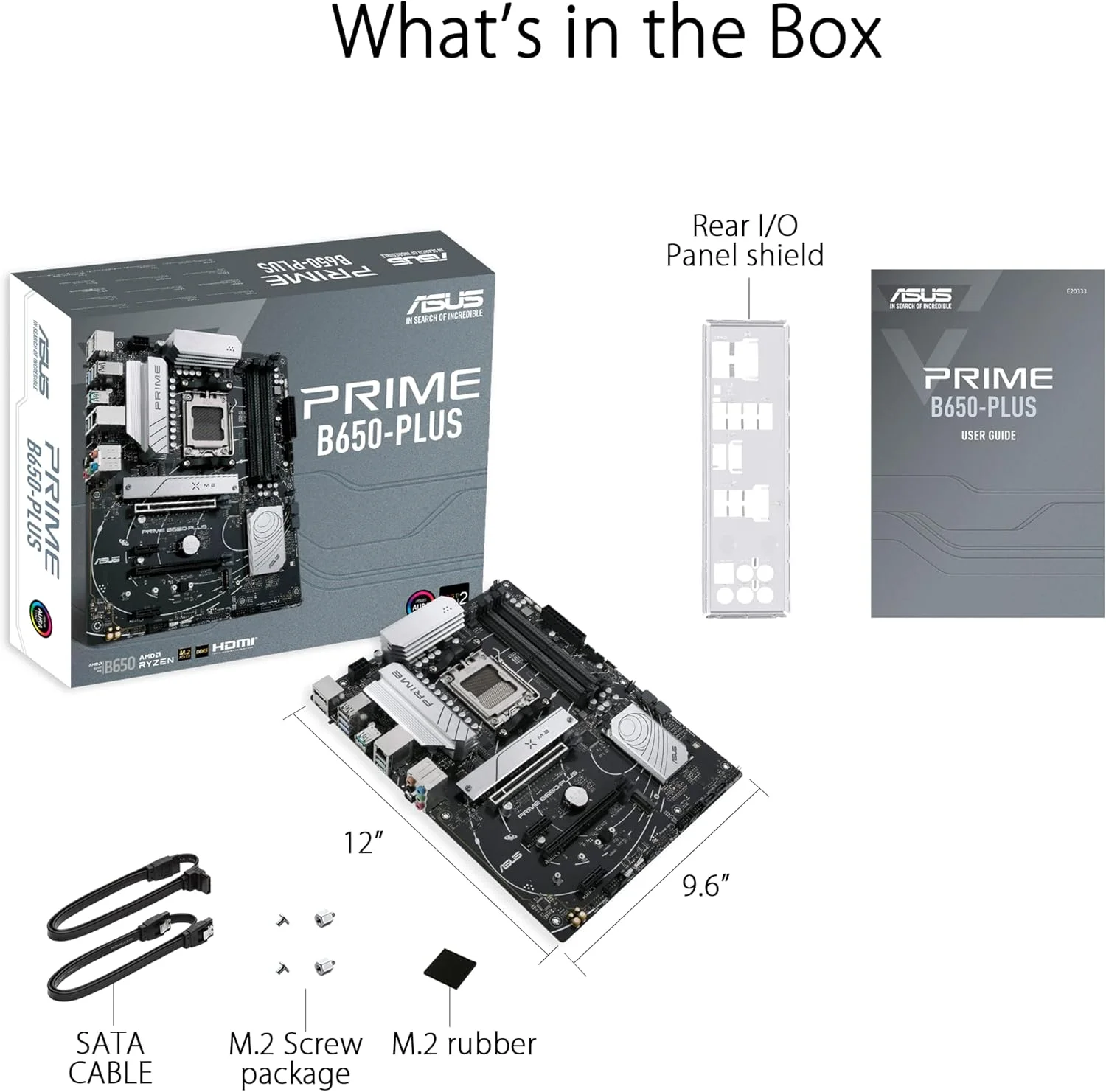 مادربرد ASUS Prime B650-PLUS AMD B650 (Ryzen 7000) ATX (DDR5, PCIe 5.0 M.2, اترنت 2.5 گیگابیتی, DisplayPort, HDMI®, USB 3.2 Gen 2 Type-C®, USB 3.2 Gen 1 Type-C® جلو, BIOS Flashback™, پشتیبانی از USB4®)