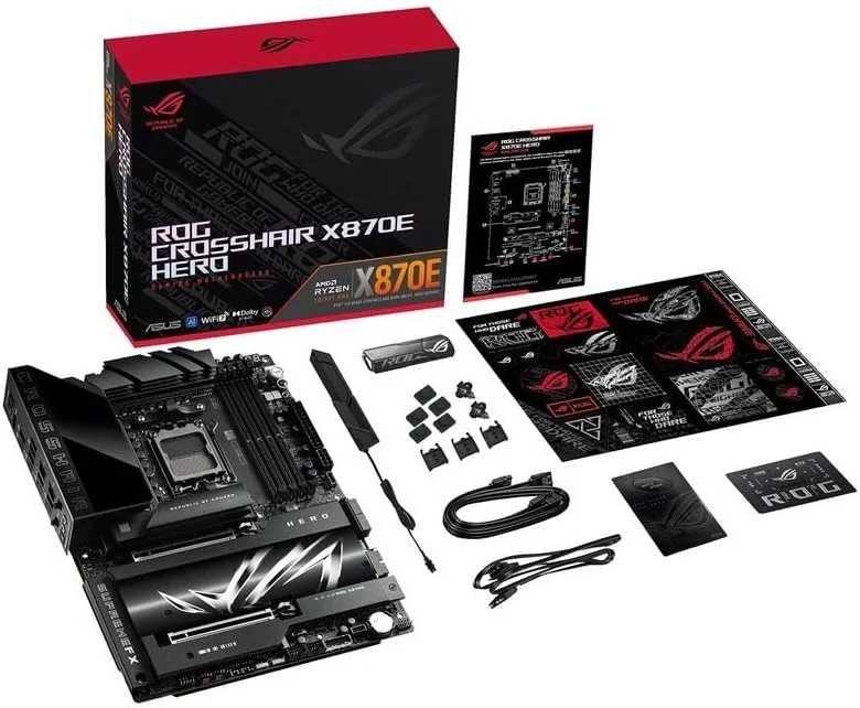 مادربرد گیمینگ ایسوس ROG Crosshair X870E Hero – سوکت AMD AM5، چیپست X870E، PCIe 5.0، USB4، Wi-Fi 7