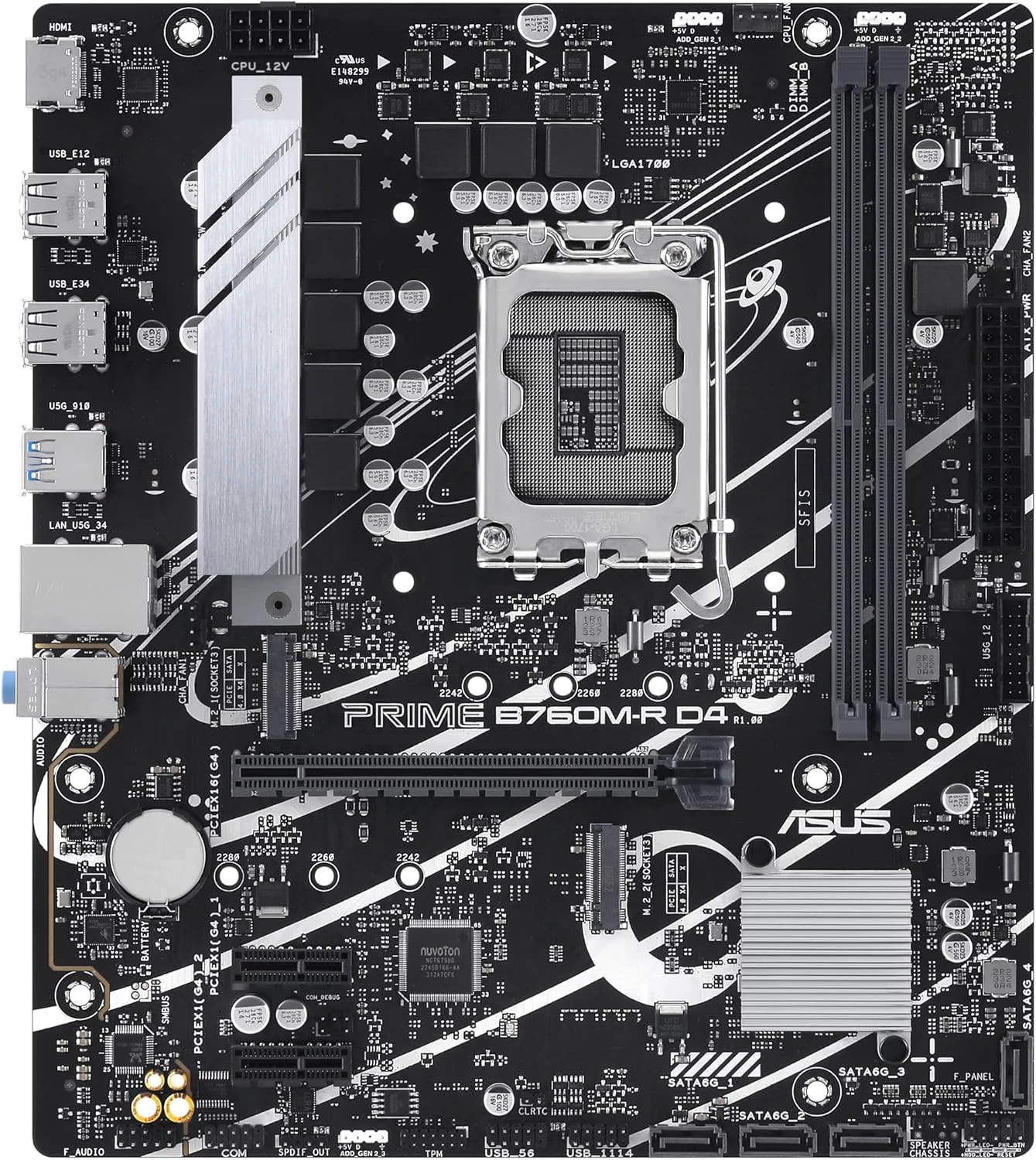 مادربرد ایسوس پرایم B760M-R D4 (سوکت 1700/B760/DDR4/S-ATA 6Gb/s/Micro ATX)