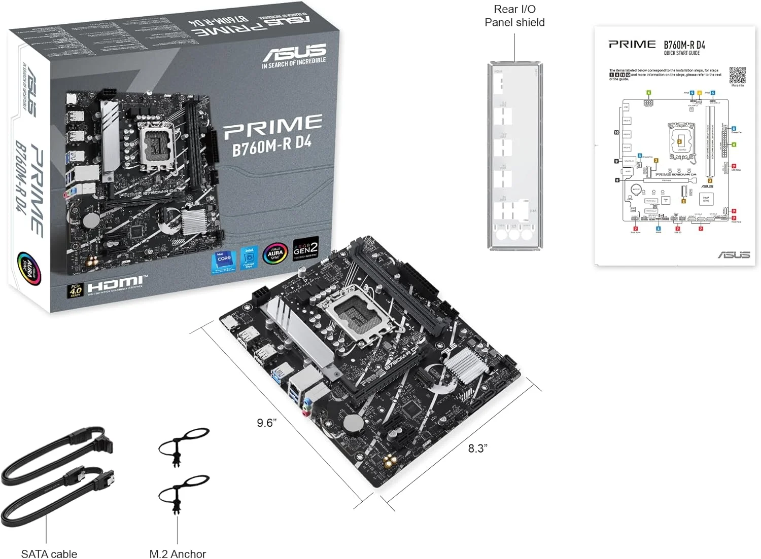 مادربرد ایسوس پرایم B760M-R D4 (سوکت 1700/B760/DDR4/S-ATA 6Gb/s/Micro ATX)