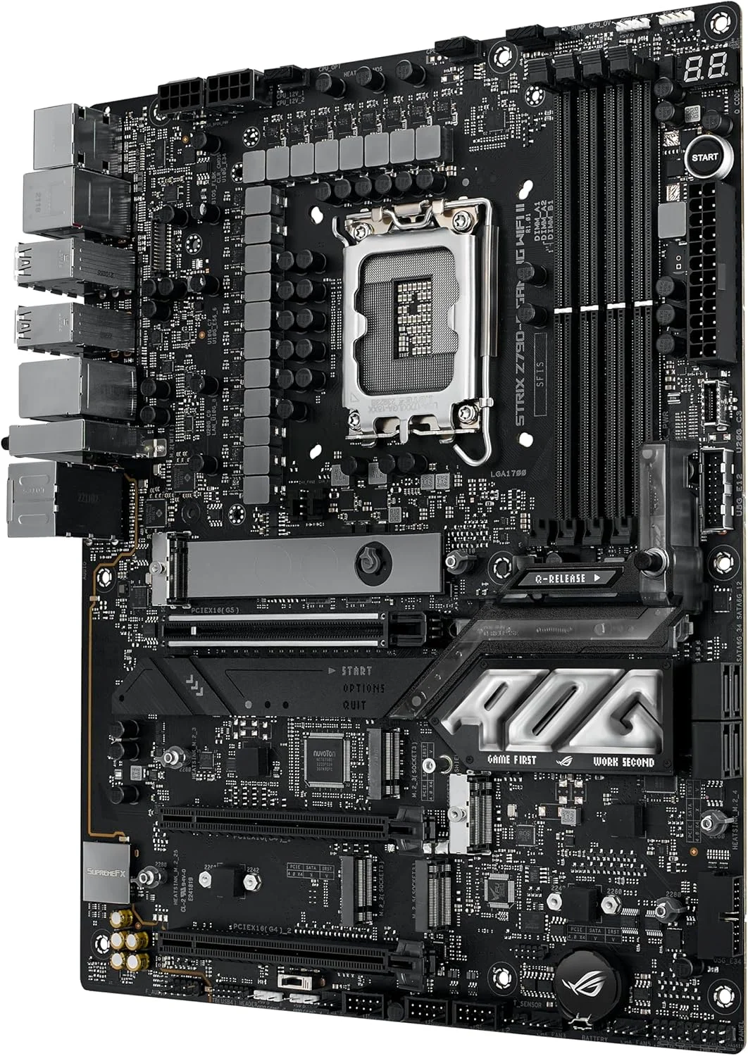 مادربرد گیمینگ ایسوس ROG Strix Z790-E Gaming WiFi II LGA 1700 (پشتیبانی از نسل 14، 13 و 12 اینتل) ATX (DDR5، PCIe 5.0، LAN 2.5 گیگابیتی، 5 اسلات M.2، PCIe 5.0 x16، WiFi 7، کانکتور پنل جلویی با PD 3.0 تا 30 وات)