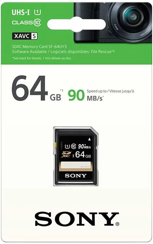 کارت حافظه 64 گیگابایتی SDHC سونی - سری PERFORMANCE کلاس 10 UHS-1 (سرعت خواندن 90 مگابایت بر ثانیه) - SF64U