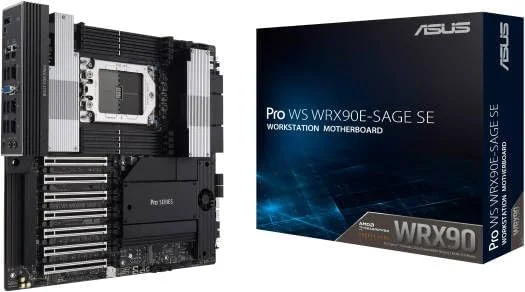 مادربرد ورک استیشن ایسوس Pro WS WRX90E-SAGE SE – سوکت AMD sTR5، چیپست WRX90، PCIe 5.0، پشتیبانی از حافظه ECC