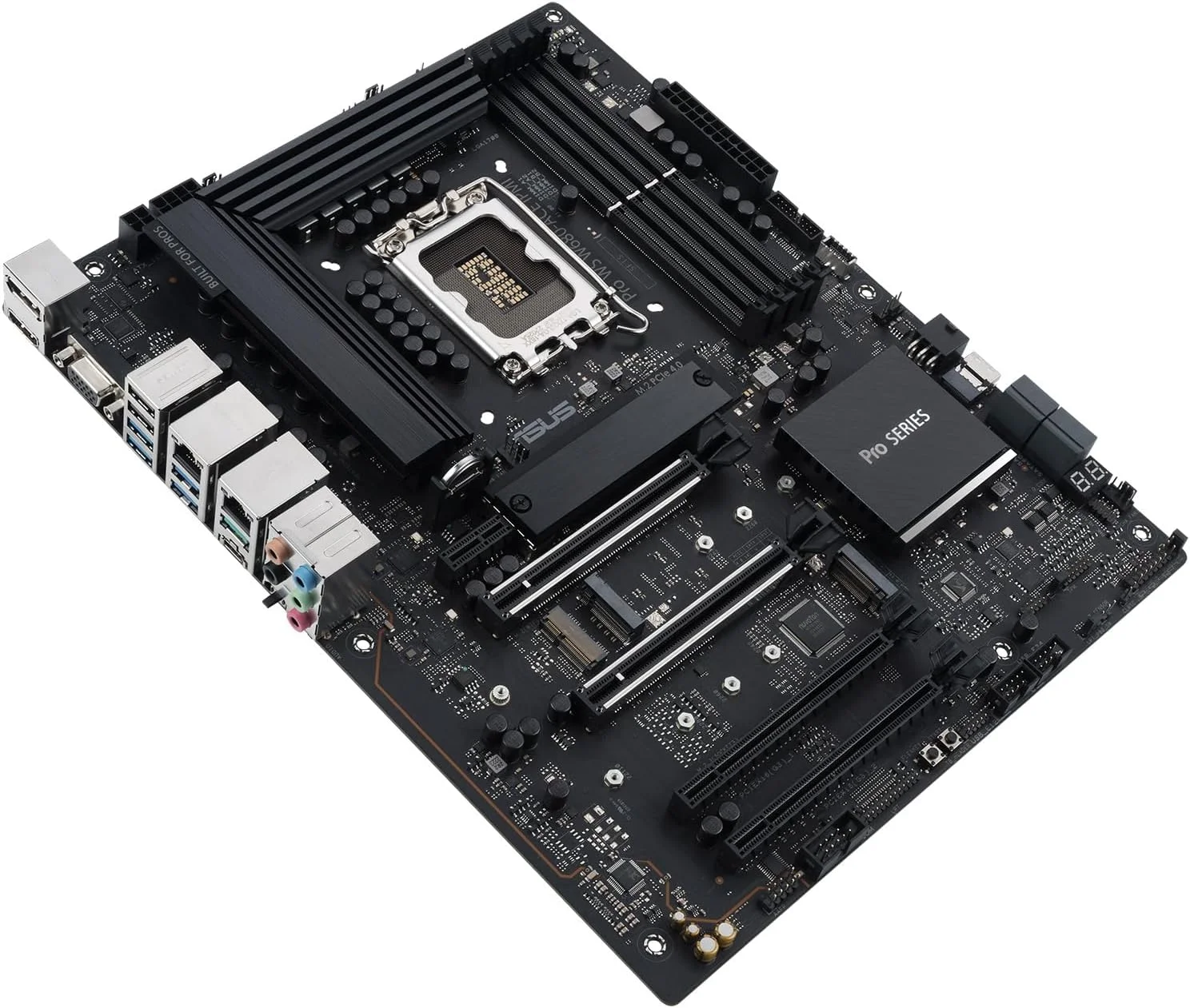 مادربرد ASUS Pro WS W680-ACE IPMI Intel W680 LGA 1700 ATX، PCIe 5.0، DDR5، 2 اینتل 2.5Gb اترنت، 3 اسلات PCIe 4.0 M.2، 2 USB 3.2 Gen 2، SlimSAS، SATA 6Gbps، HDMI، DisplayPort و VGA